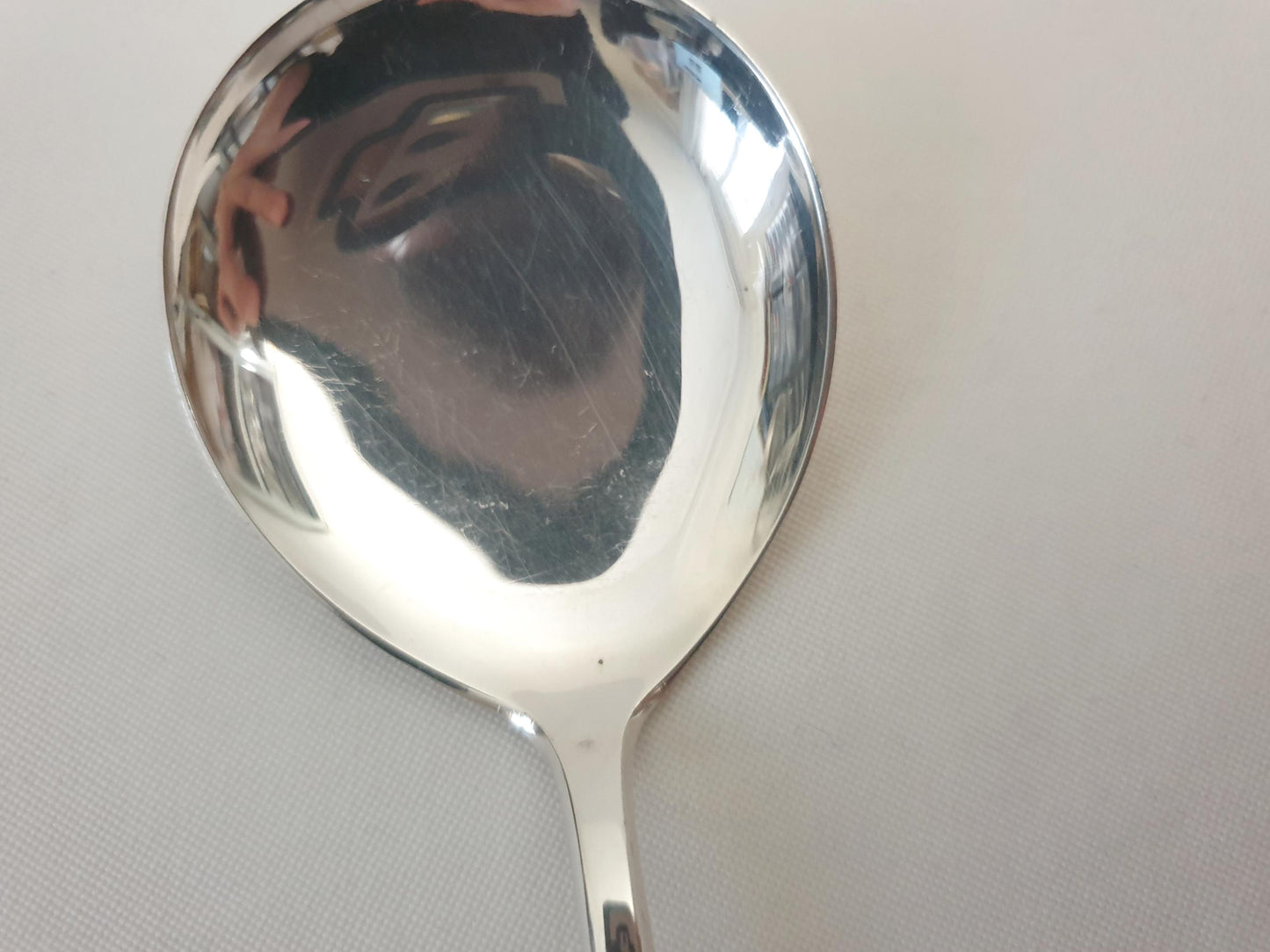 Vintage Norwegian 830S Silver Brodrene Mylius Tele Pattern Dessert or Pudding Spoon