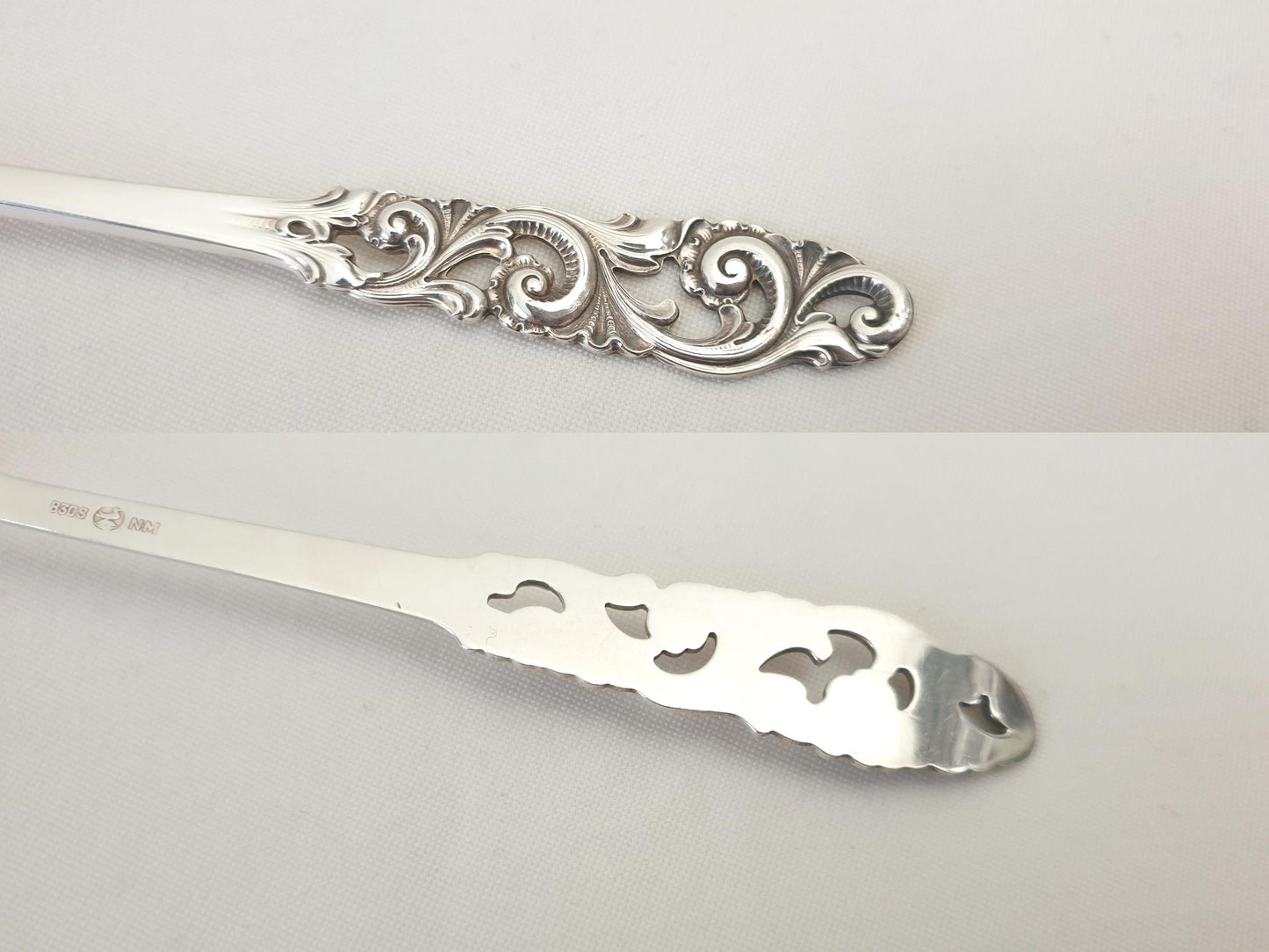 Vintage Norwegian 830S Silver Brodrene Mylius Tele Pattern Dessert or Pudding Spoon