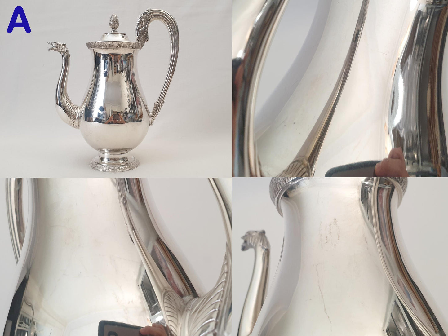 French Silver Plated Tea and Coffee Service Set by Saint Médard