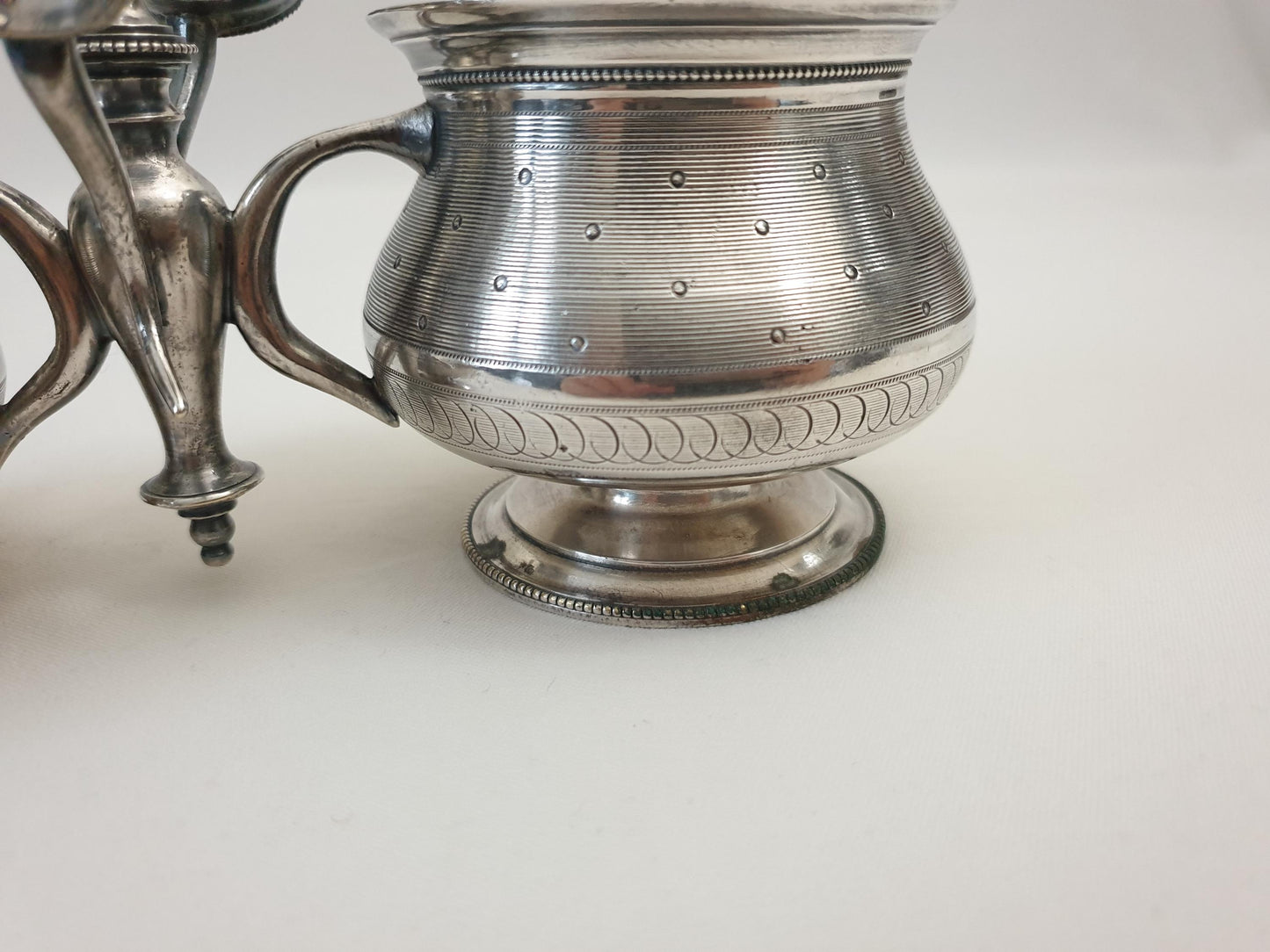 French Silver Plated Oil and Vinegar Cruet Stand - Cruet Holder or Condiment Holder by Franche & Frénais