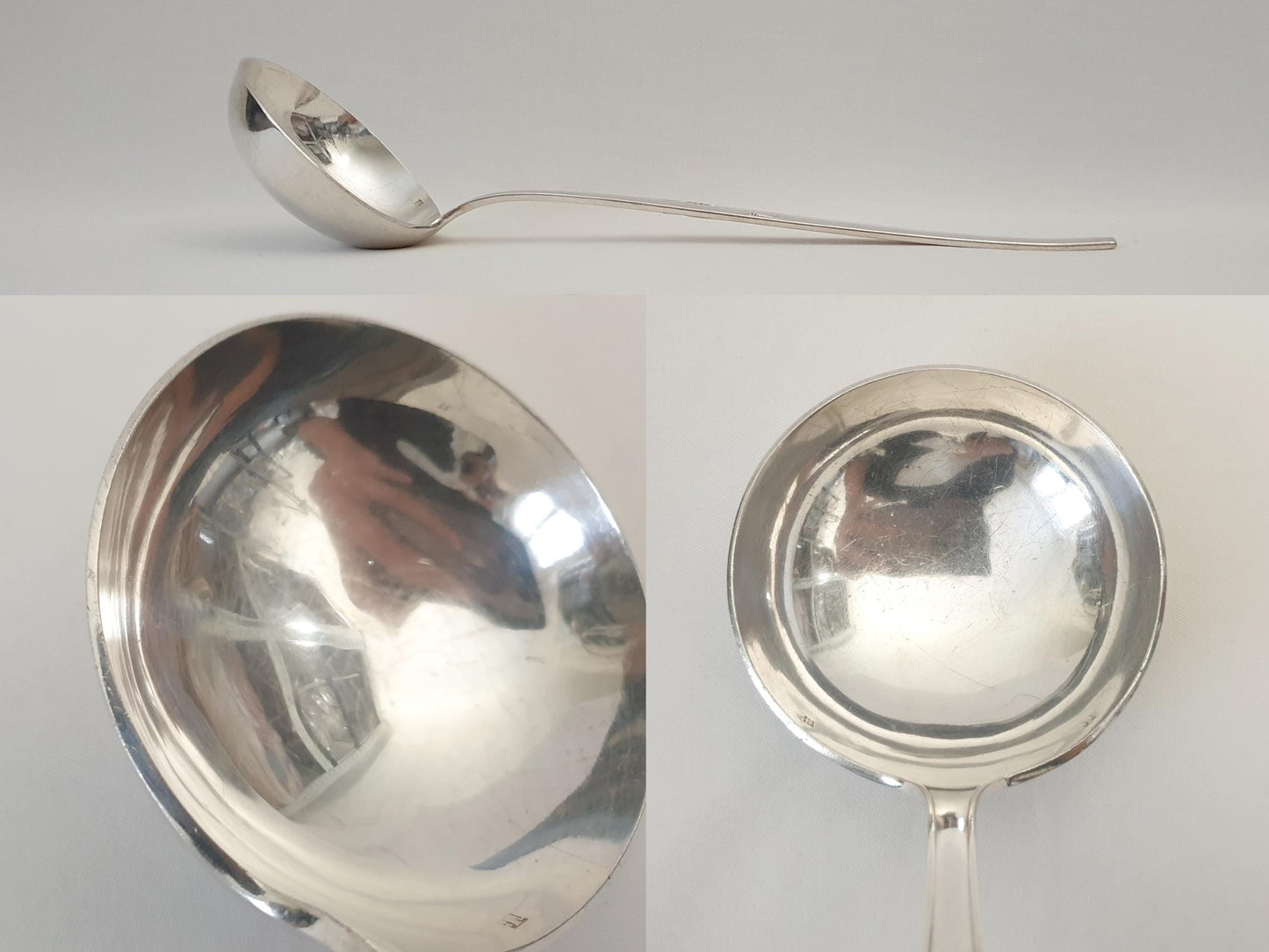 French Vintage Silver Plated Soup Ladle by Orfèvrerie Liberty