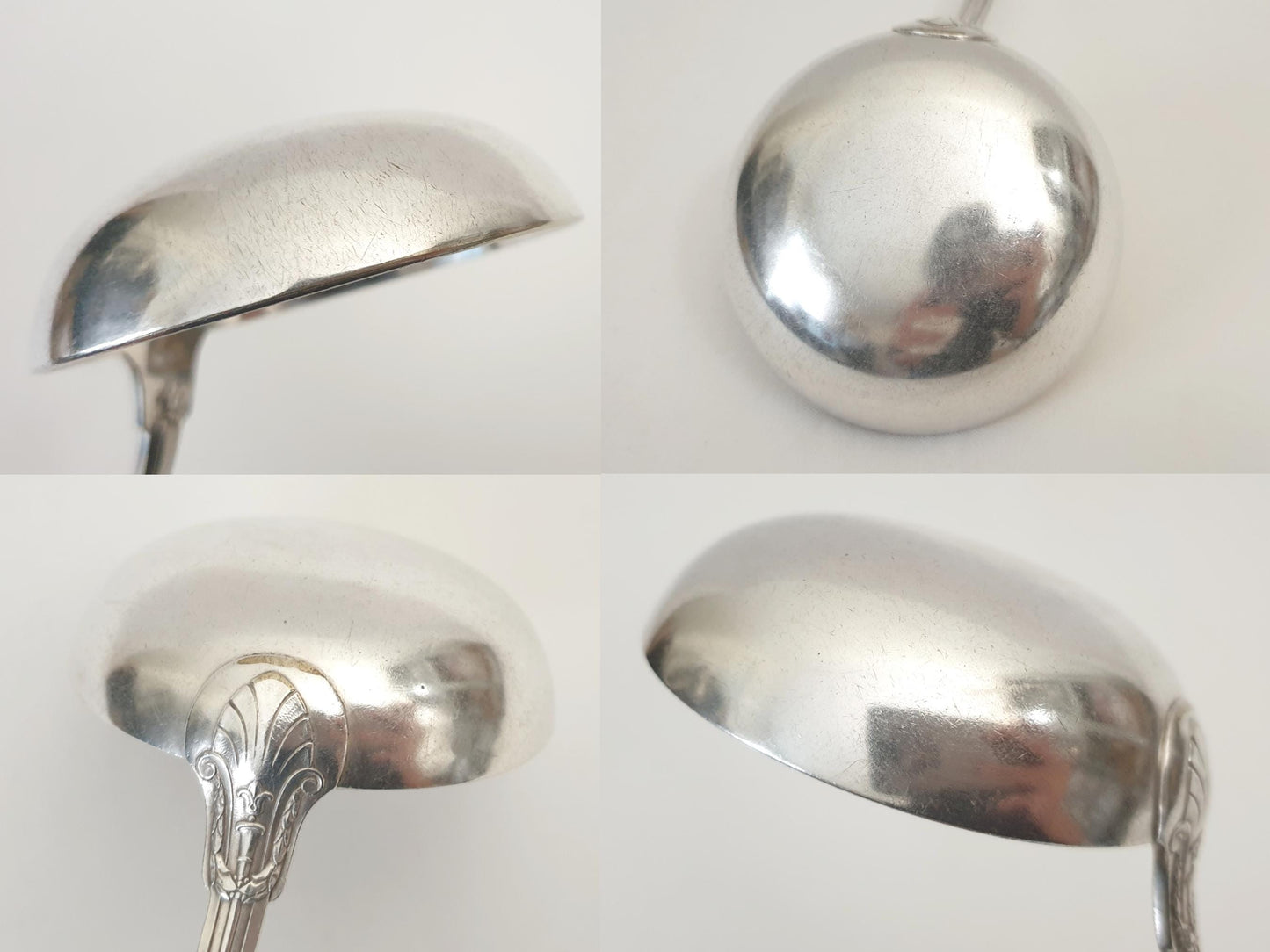 French Vintage Silver Plated Soup Ladle in Empire Style by SFAM