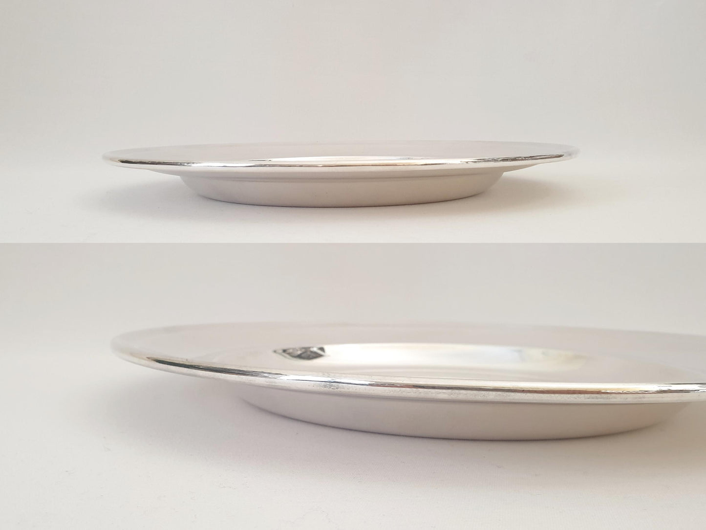 Christofle Excellent Condition Silver Plated 32.7 cm Round Platter or Serving Tray with a Minimalist Design