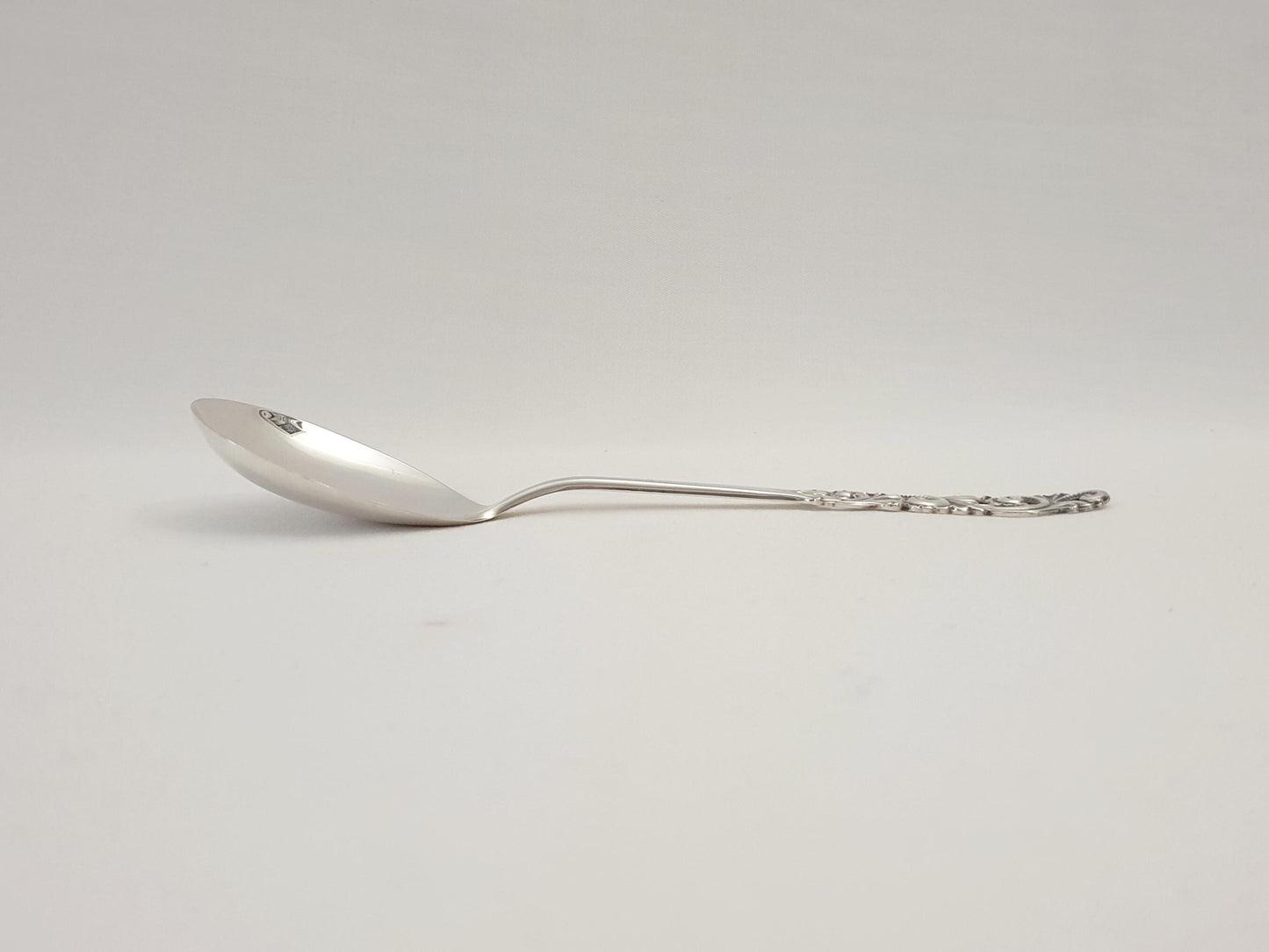 Vintage Norwegian 830S Silver Brodrene Mylius Tele Pattern Dessert or Pudding Spoon