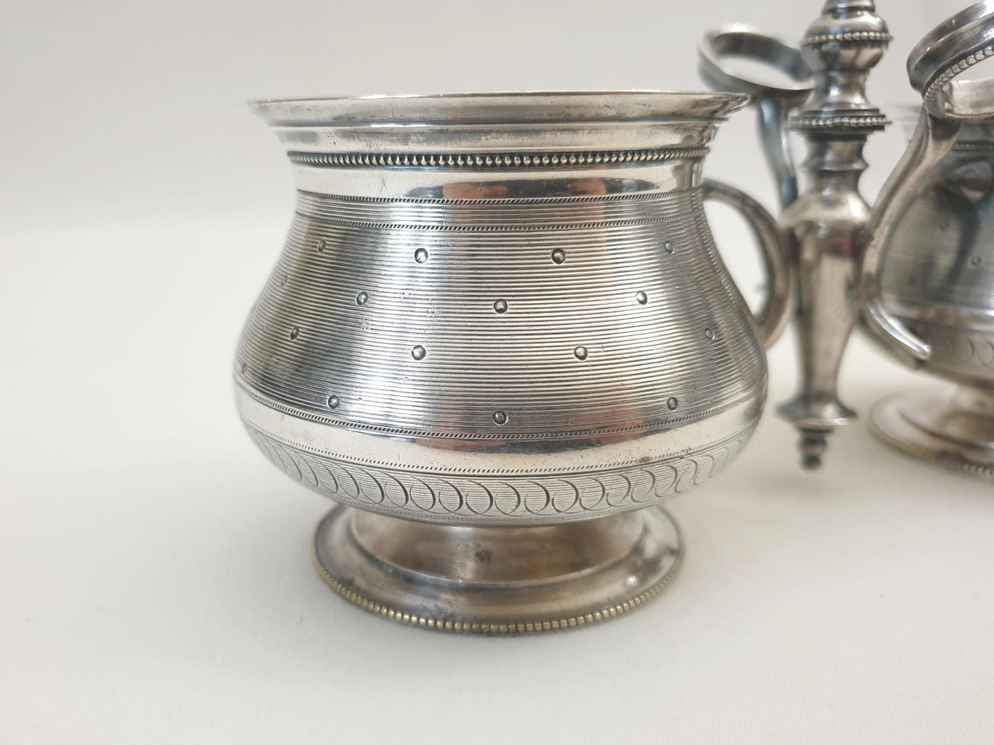 French Silver Plated Oil and Vinegar Cruet Stand - Cruet Holder or Condiment Holder by Franche & Frénais