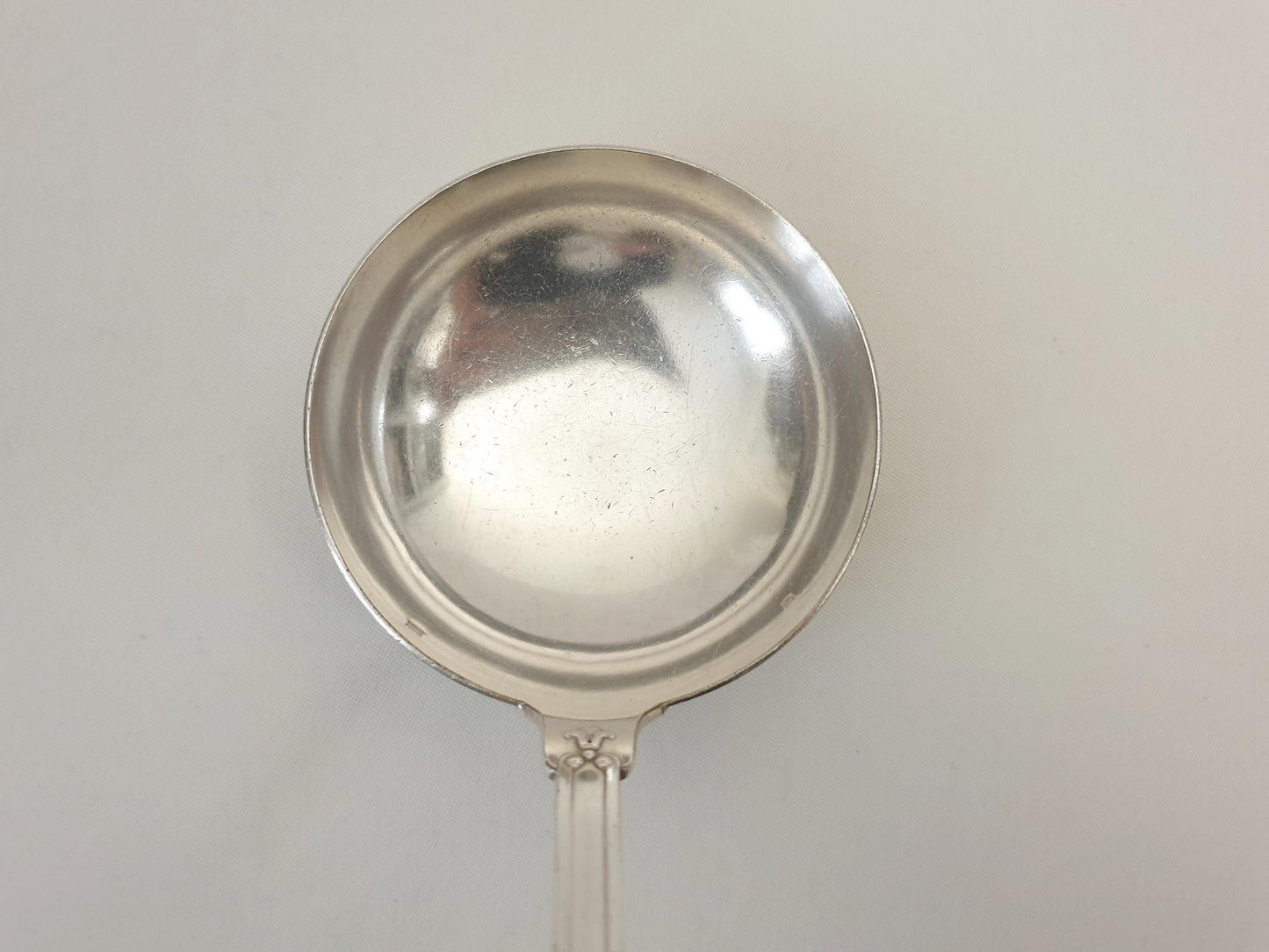 French Vintage Silver Plated Soup Ladle in Empire Style by SFAM