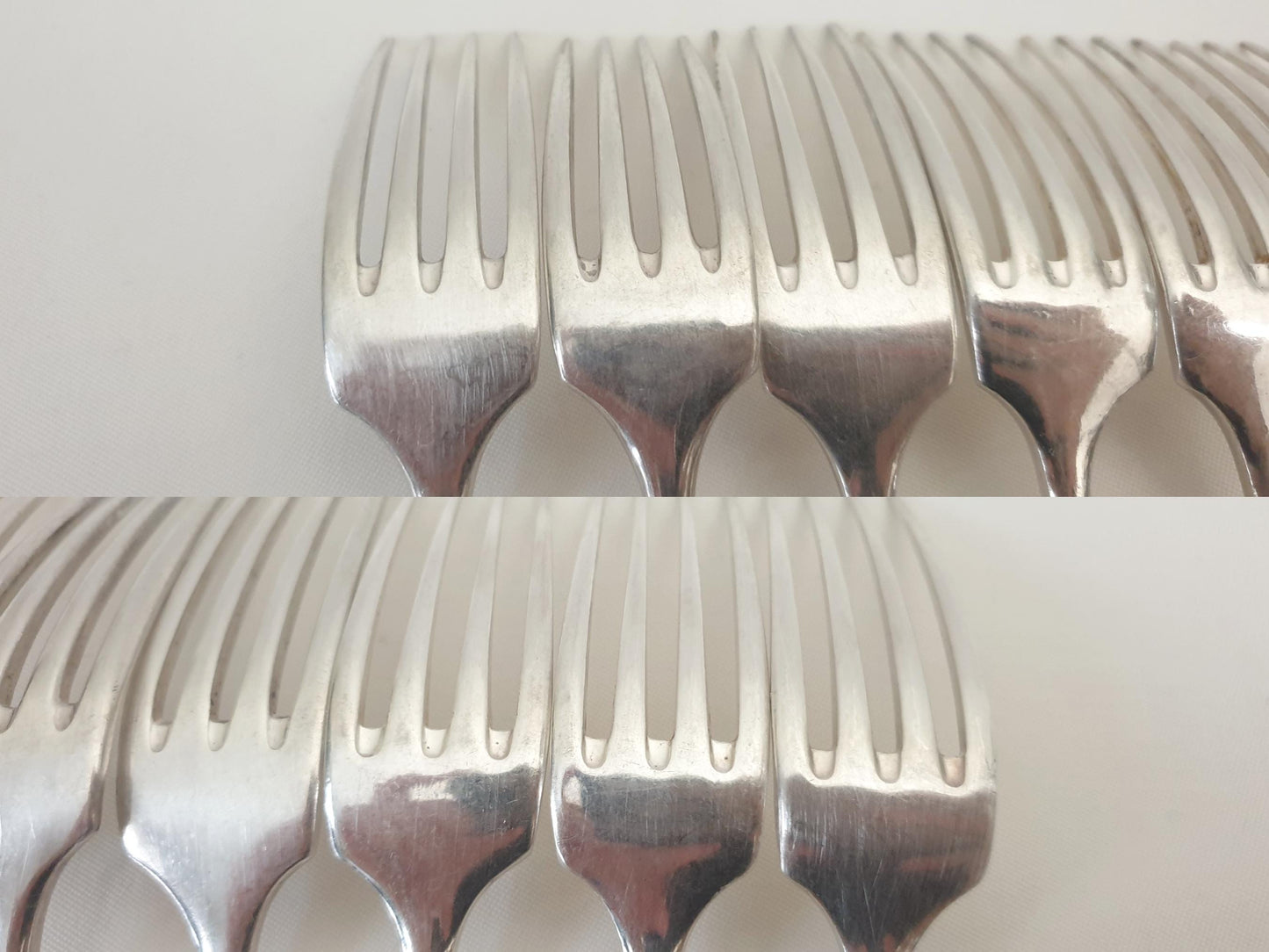 Christofle 12 Silver Plated Table Forks 'Fidelio' Model - 12 French Christofle Baguette Model Dinner Forks