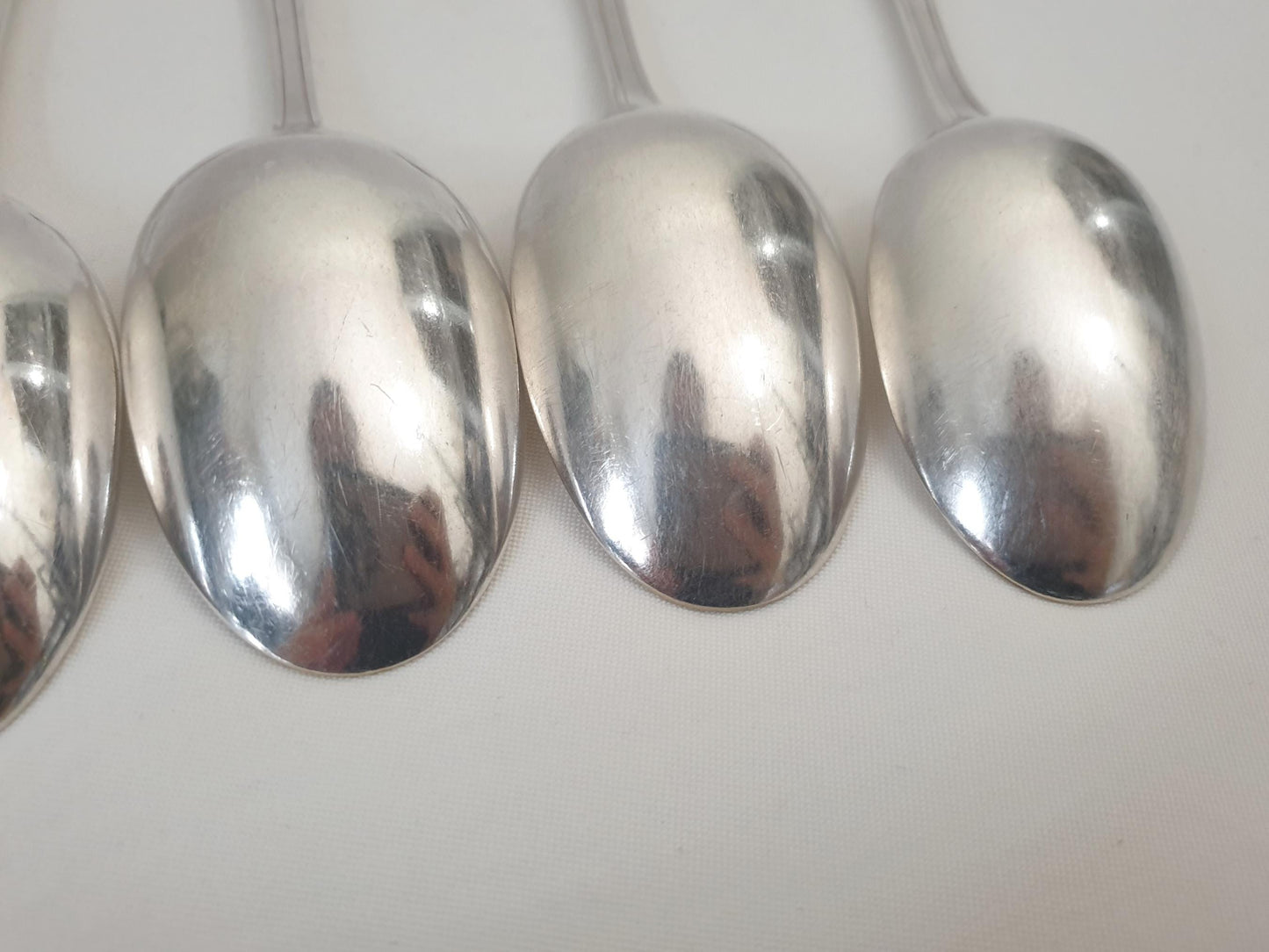 Christofle Alfenide 6 Silver Plated Table Spoons Art Deco 'Tosca' Model - 6 French Christofle Soup Spoons