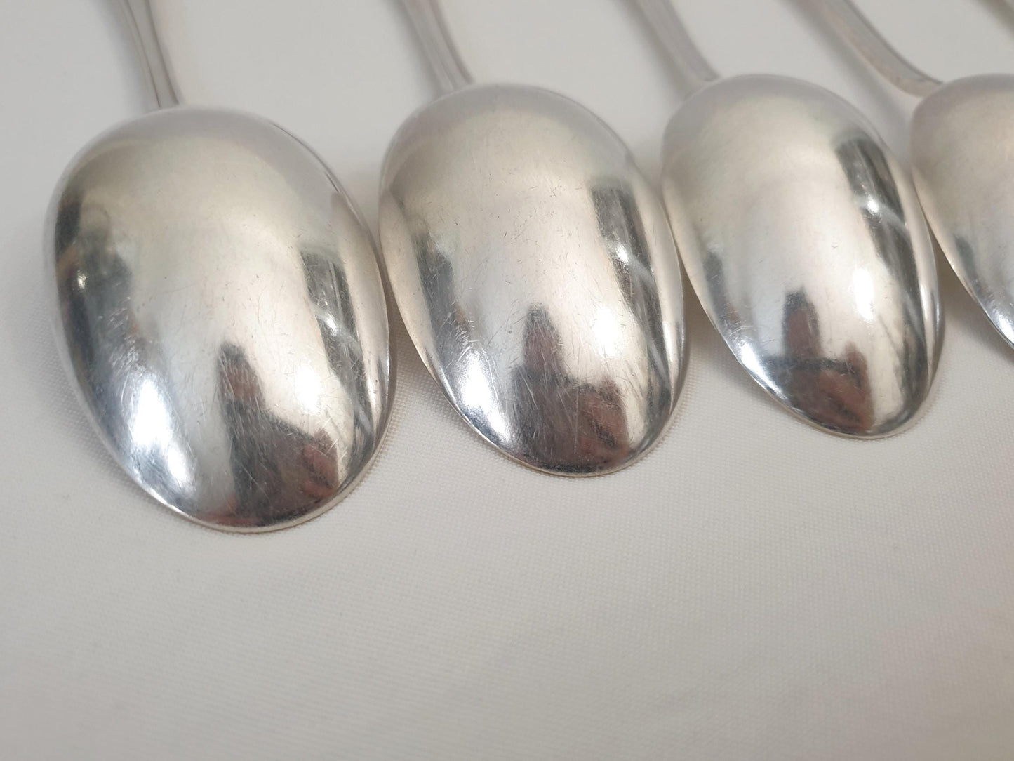 Christofle Alfenide 6 Silver Plated Table Spoons Art Deco 'Tosca' Model - 6 French Christofle Soup Spoons