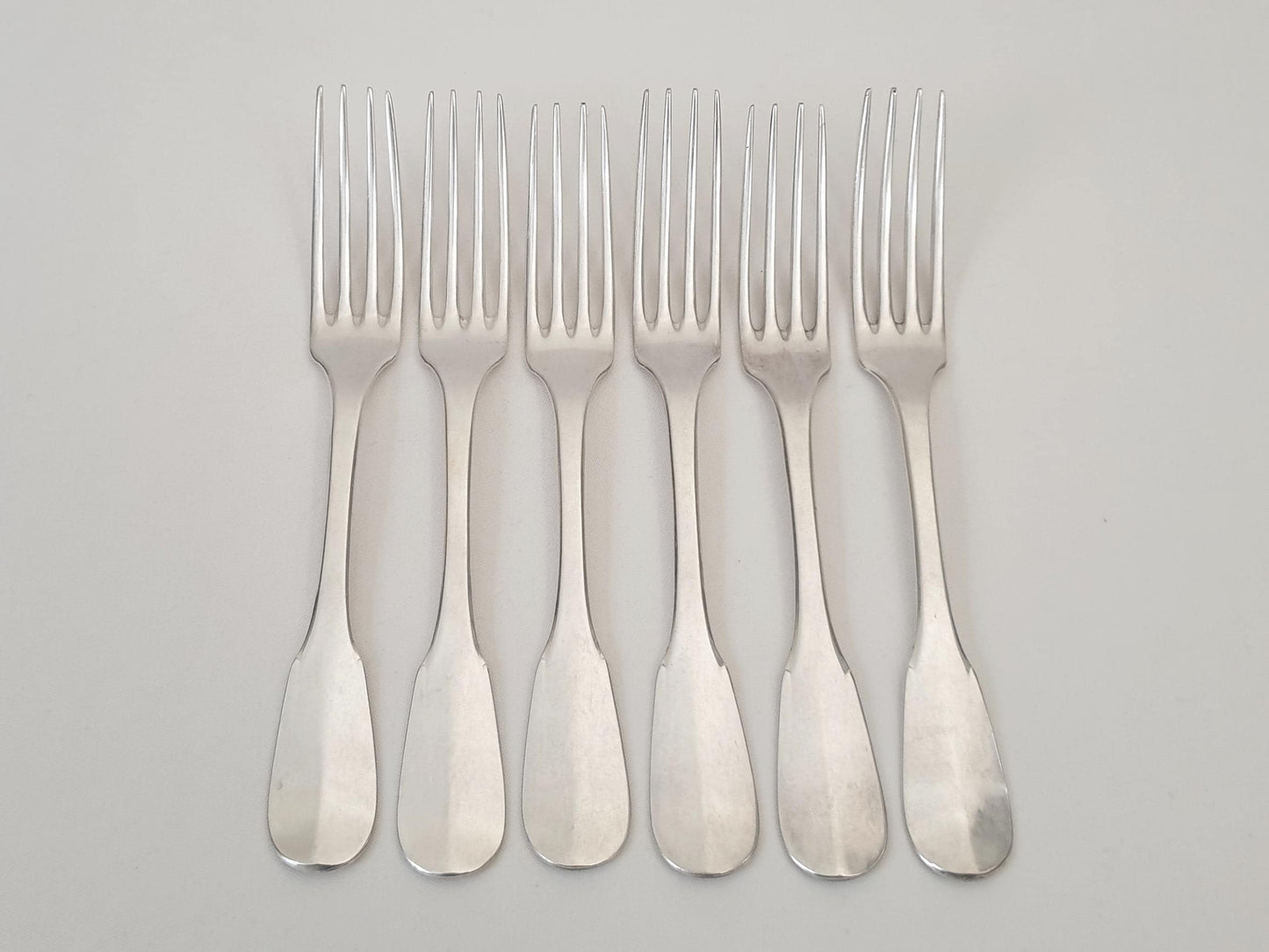 Lamy & Lacroix for Christofle 6 Silver Plated Table Forks - 5 French Christofle Dinner Forks