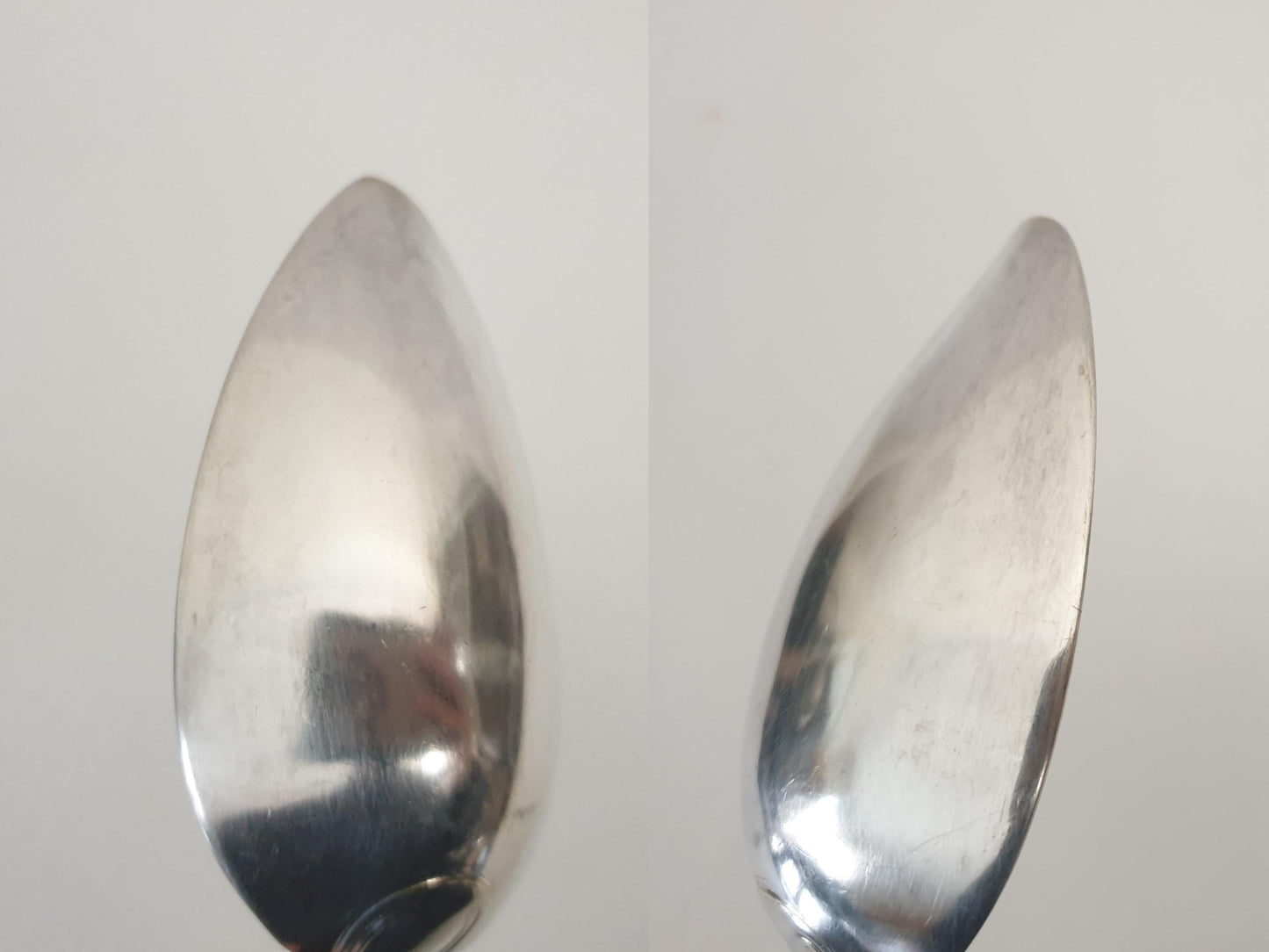 Christofle Silver Plated Large Serving Spoon or Stew Spoon with Pointed Bowl - 'Chinon' or 'Filets' Pattern