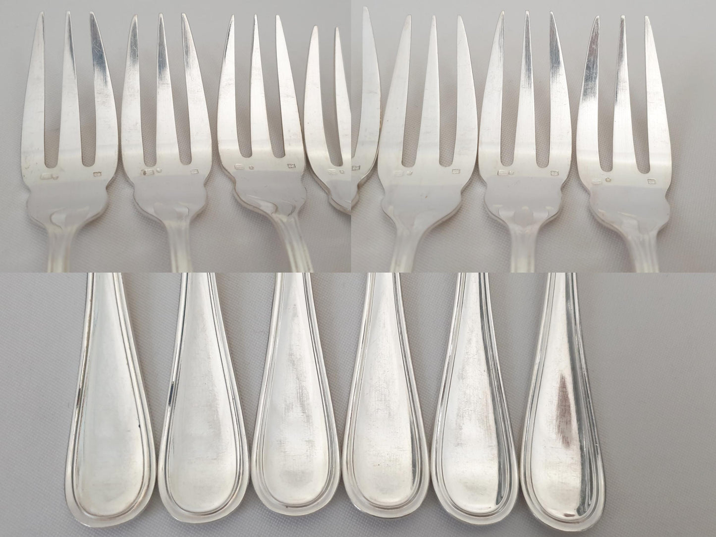 French Silver Plated Fish Cutlery 12 Forks & 11 Knives - French Fish Cutlery Set