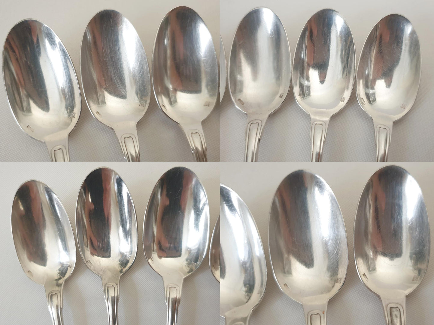 French 11 Silver Plated Coffee Spoons - 11 French Teaspoons by Ravinet d'Enfert
