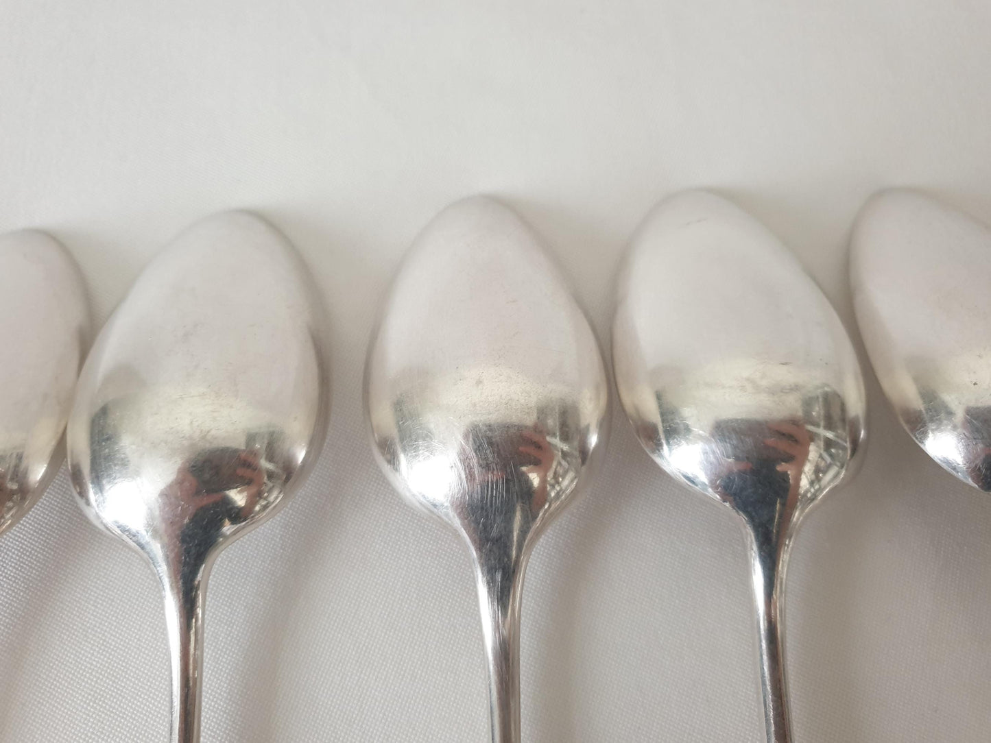 Christofle 12 Silver Plated Table Spoons 'Fidelio' Model - 12 French Christofle Baguette Model Soup Spoons