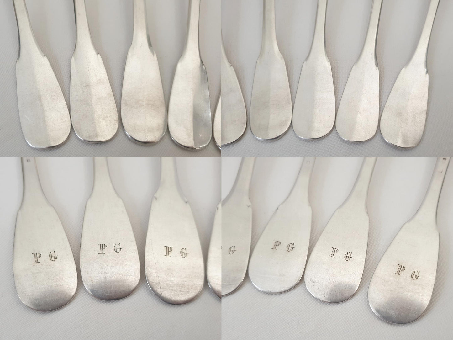 Lamy & Lacroix for Christofle 6 Old Pointed Table Spoons - 6 French Christofle Spoons