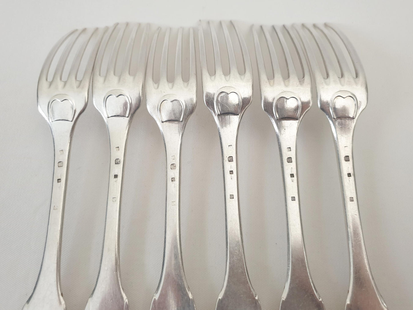 Lamy & Lacroix for Christofle 6 Silver Plated Table Forks - 5 French Christofle Dinner Forks