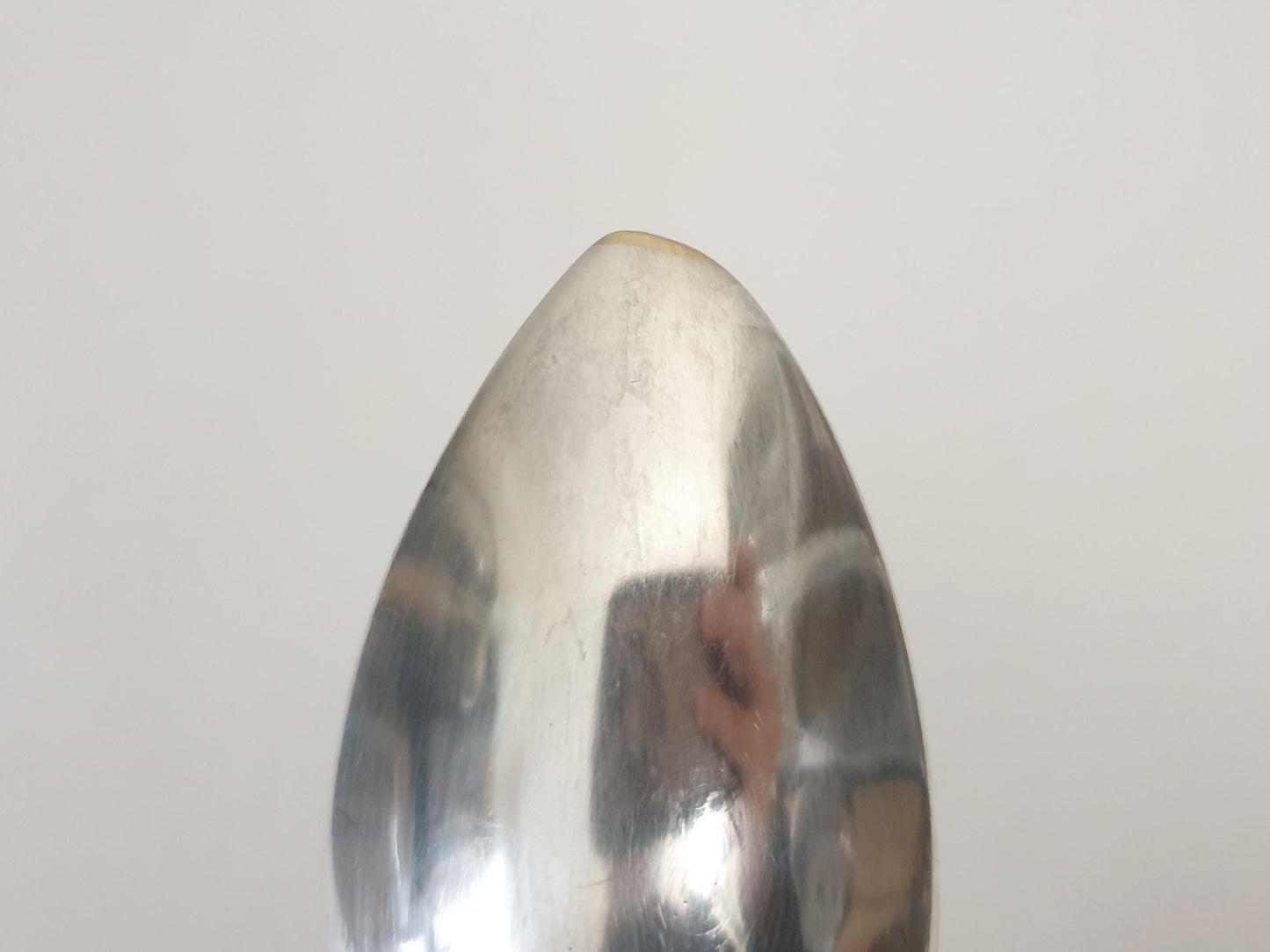 Christofle Silver Plated Large Serving Spoon or Stew Spoon with Pointed Bowl - 'Chinon' or 'Filets' Pattern