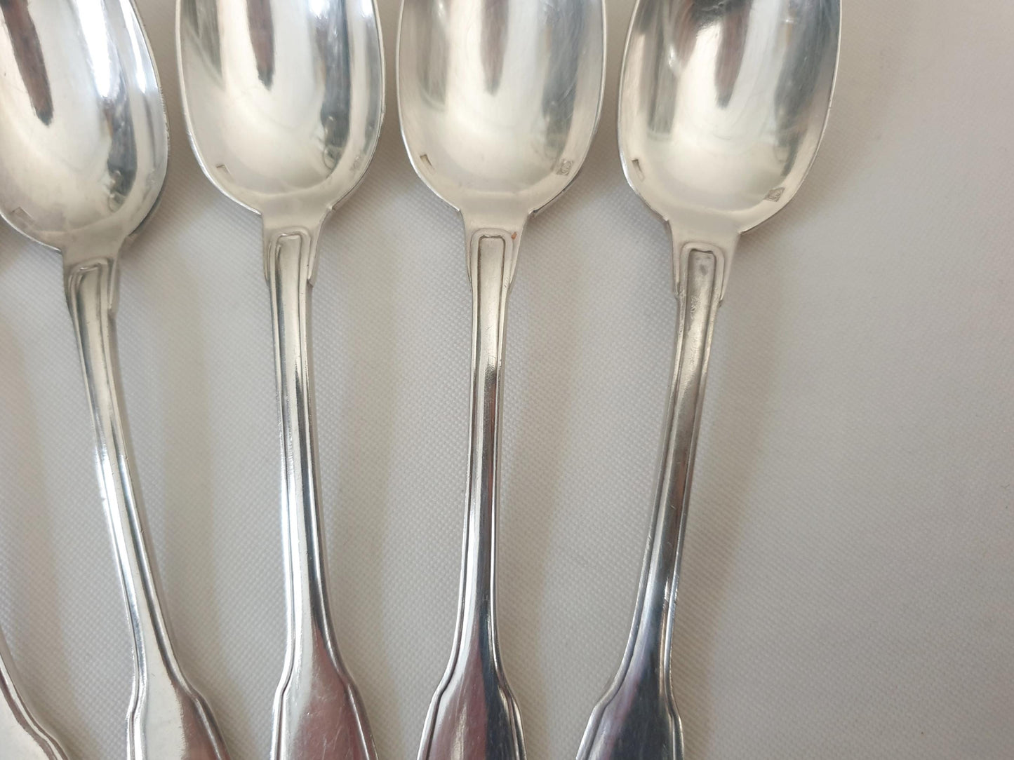 French 11 Silver Plated Coffee Spoons - 11 French Teaspoons by Ravinet d'Enfert
