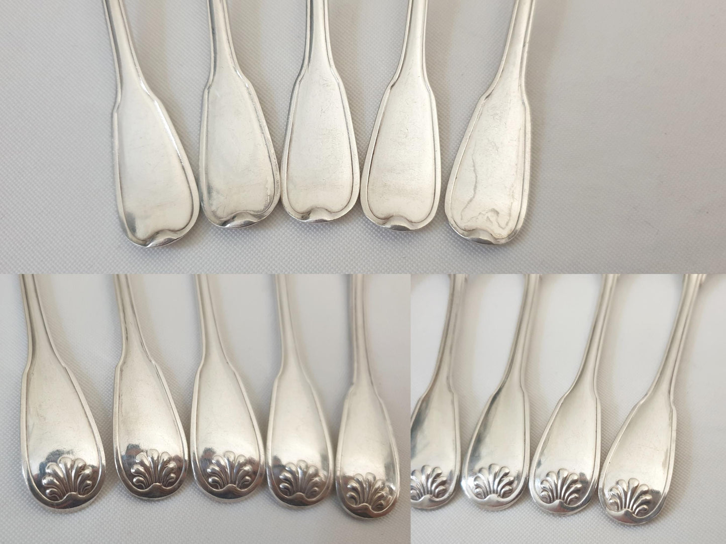 French 11 Silver Plated Coffee Spoons - 11 French Teaspoons by Ravinet d'Enfert