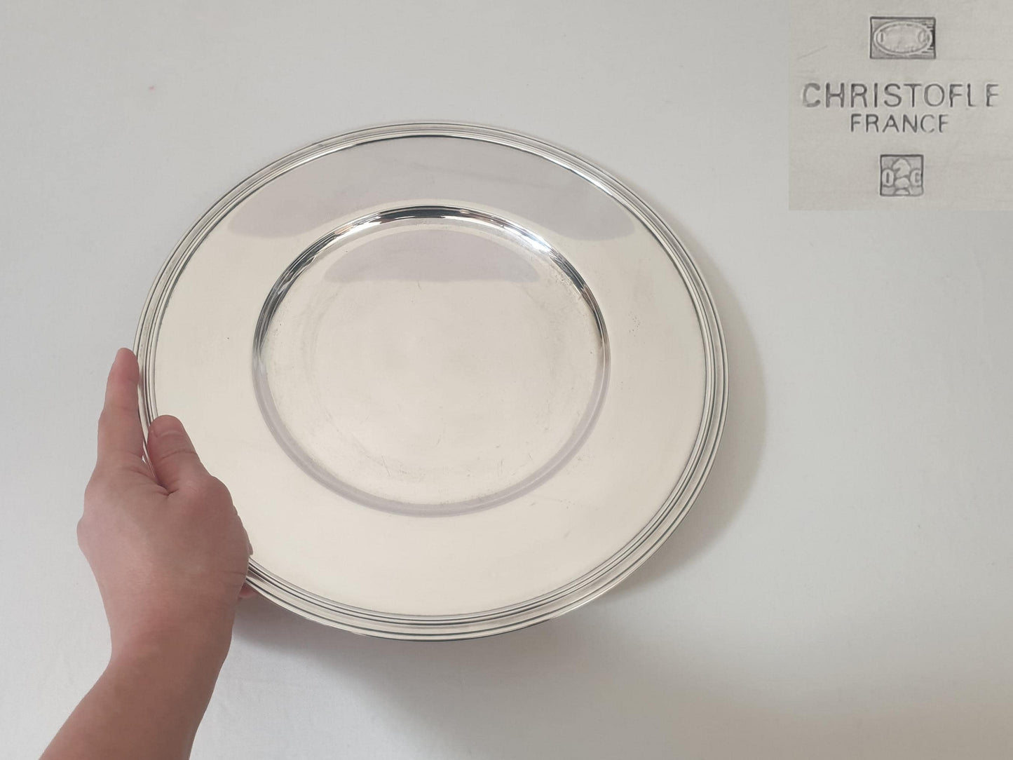 Christofle Silver Plated 30cm Albi Charger Presentation Plate - Base Plate