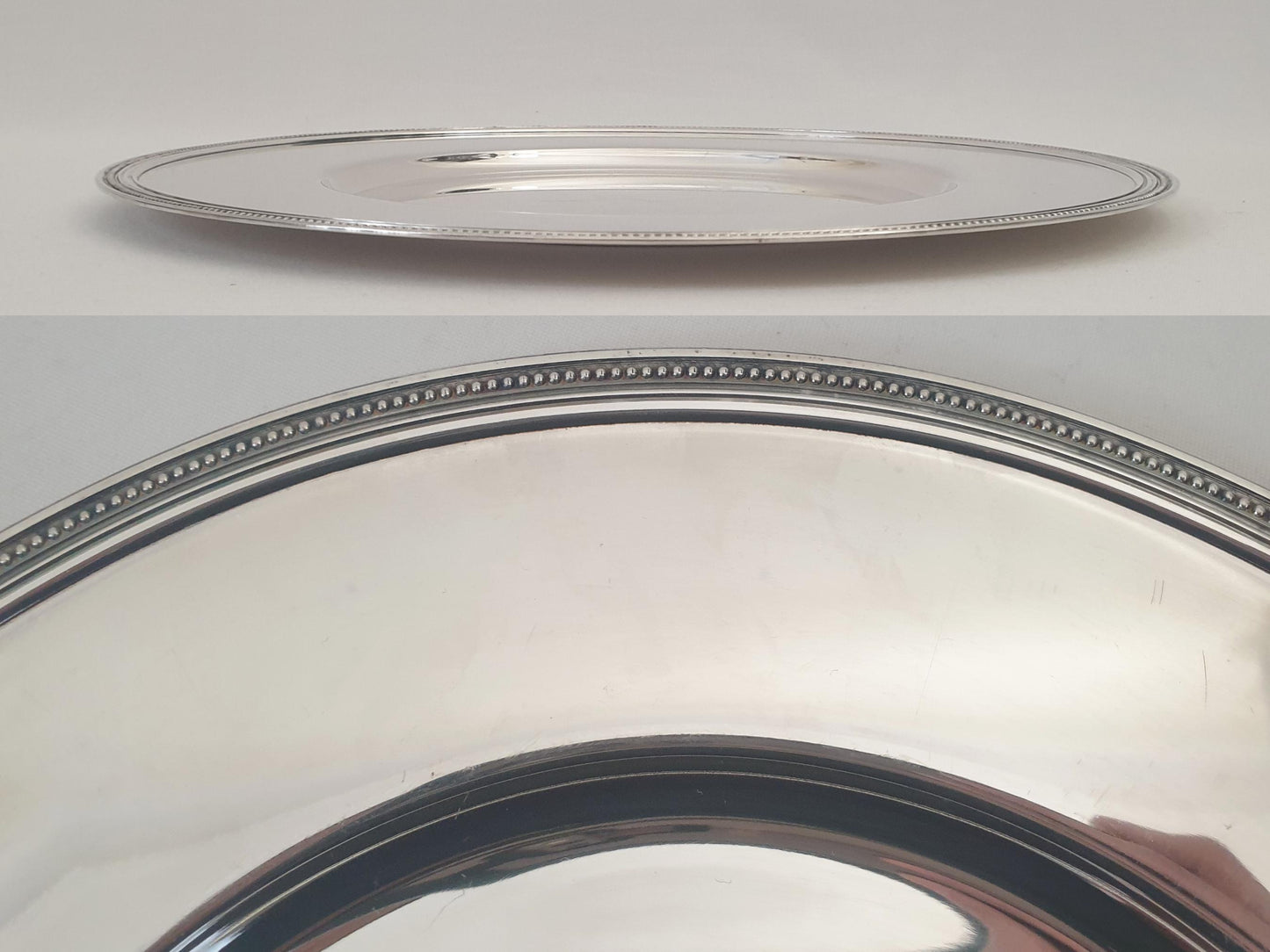 Christofle Silver Plated 30cm Pearl Charger Presentation Plate - Base Plate