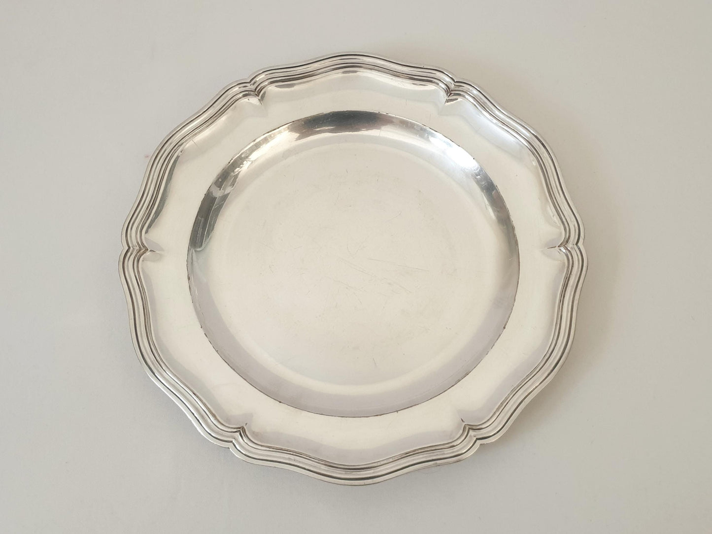 Christofle French 30cm Silver Plated Round Platter or Serving Tray