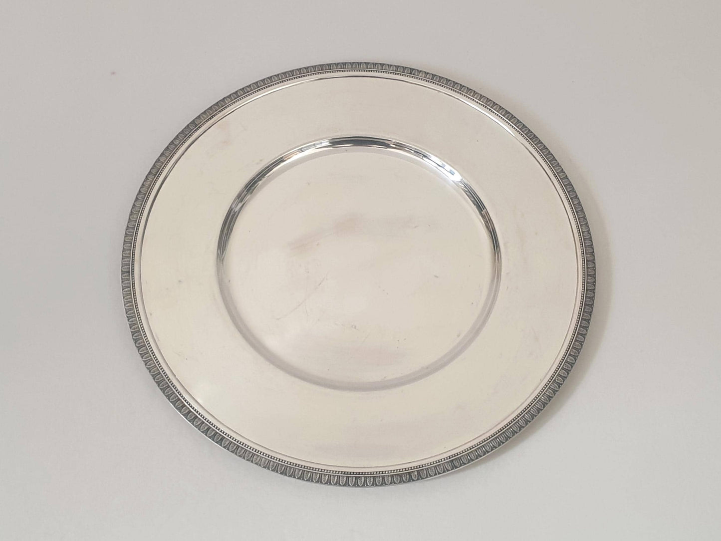 French Vintage Silver Plated 30cm Charger Presentation Plate - Base Plate