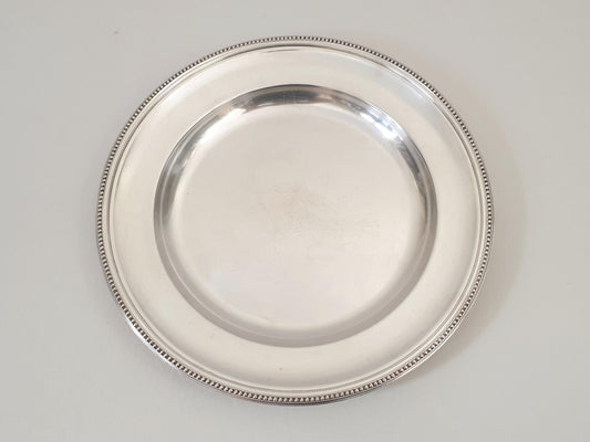 Christofle Silver Plated 30cm Pearls Round Platter or Serving Tray