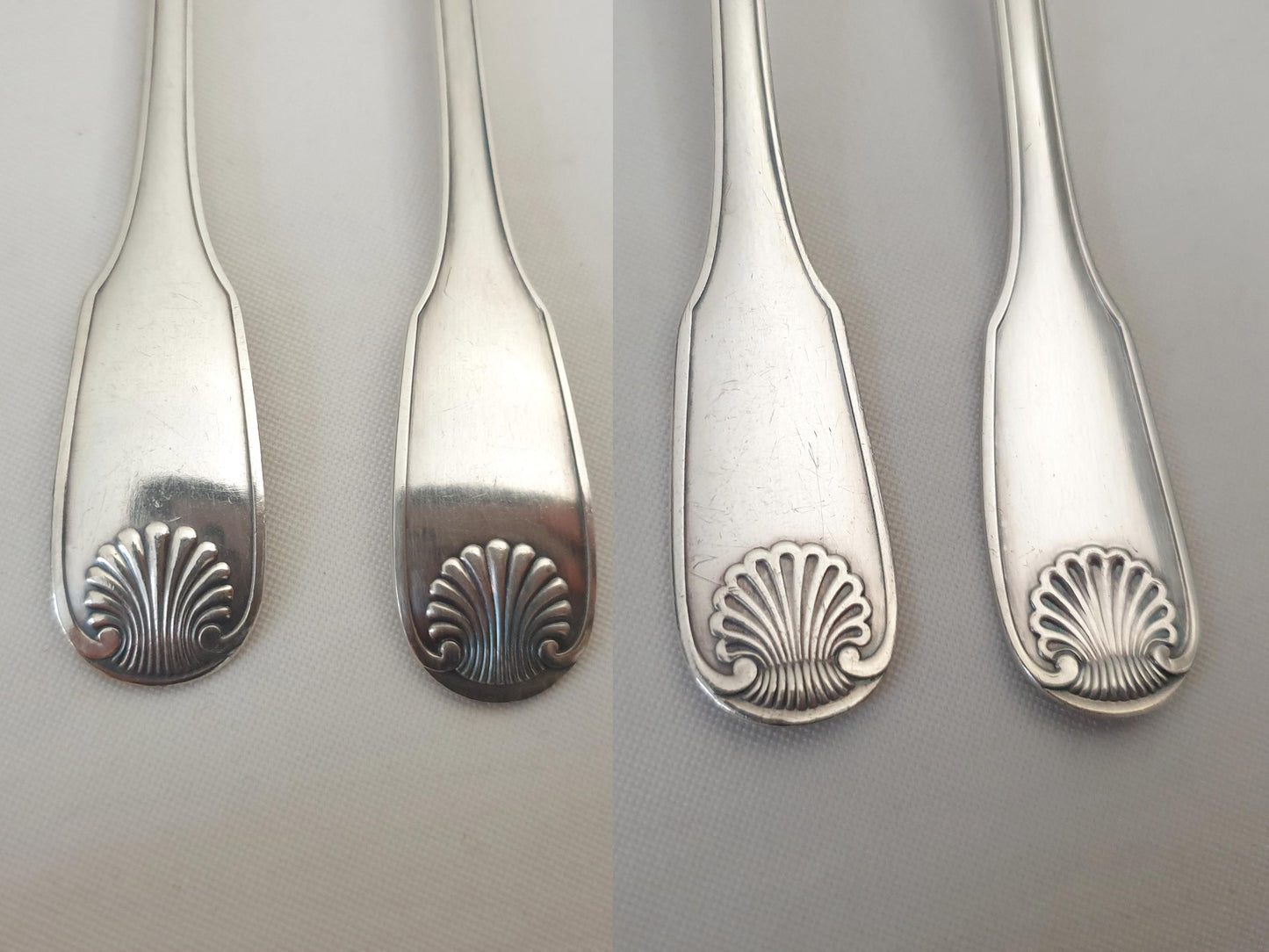 Christofle Silver Plated Baptism Cutlery 'Vendôme' Model - French Christofle Silver Plated Baby Spoon & Fork Set