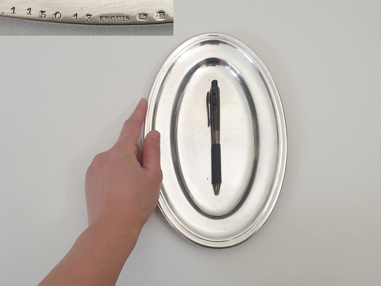 French Ercuis Small Silver-Plated Oval Serving Dish – Oval Serving Tray