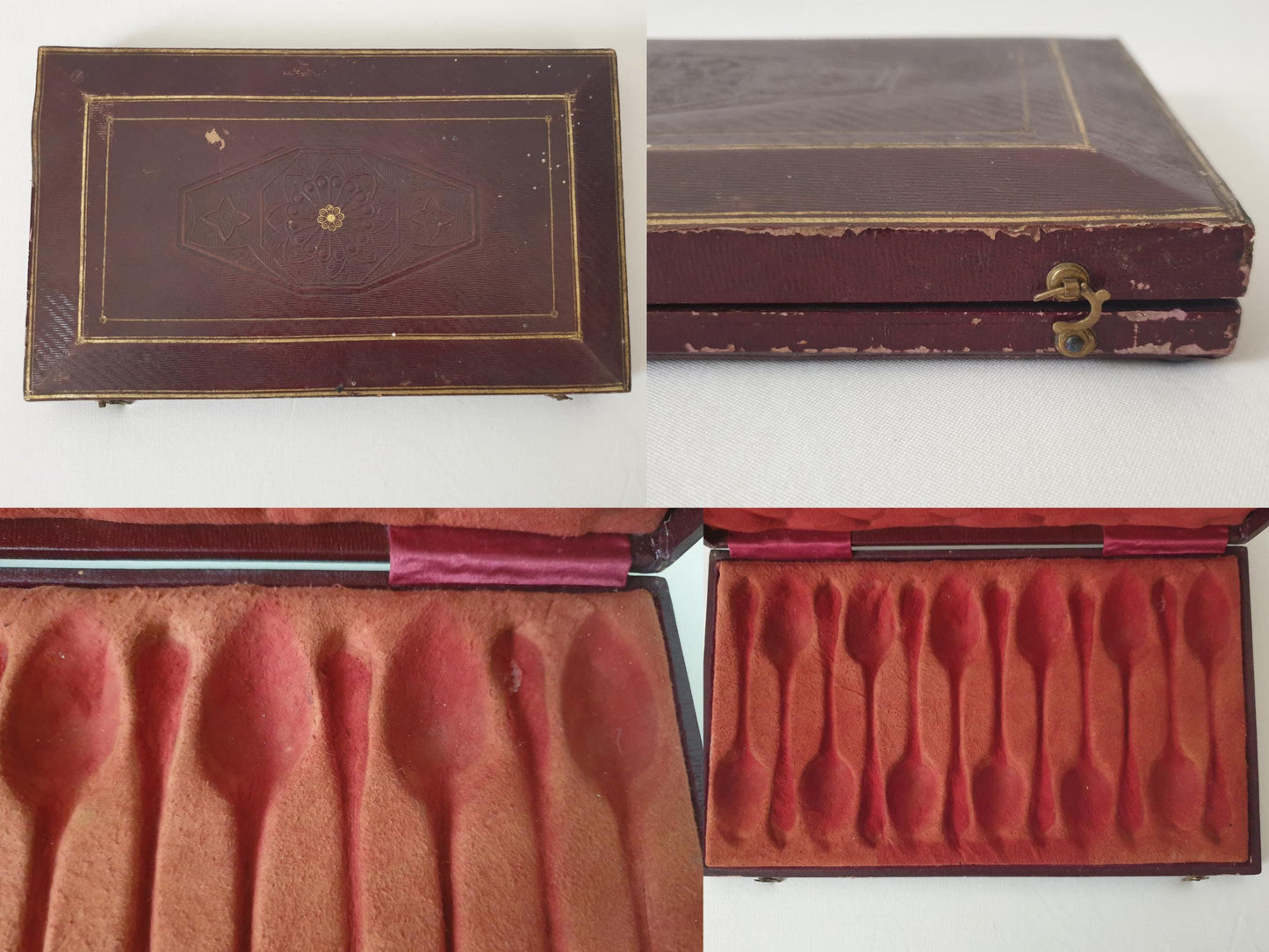 Set of 12 Antique French Fruit or Jam Spoons in Silver Vermeil (Gilded) by François Pamphile Jozan