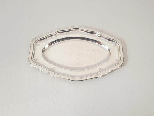 Christofle French Vintage Silver-Plated Small Oval Dish or Mini Serving Platter