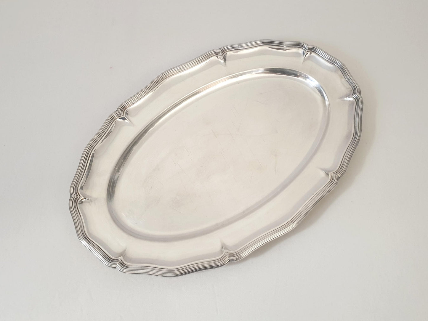 Christofle Gallia French Vintage Silver Plated Oval Serving Tray
