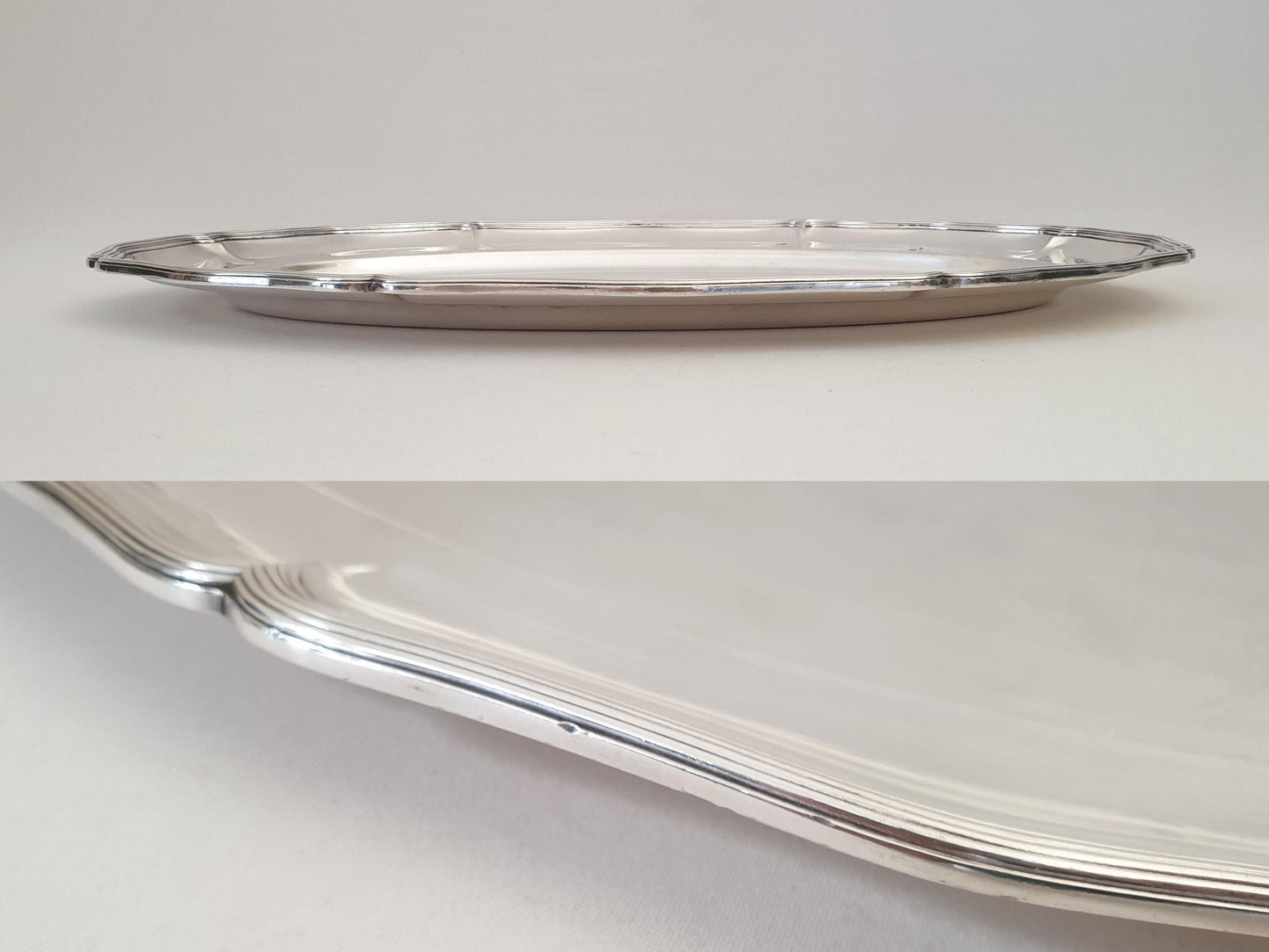 Christofle Gallia French Vintage Silver Plated Oval Serving Tray
