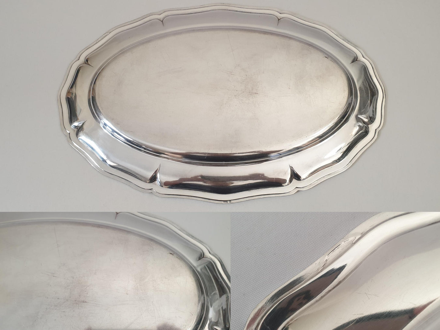 Christofle Gallia French Vintage Silver Plated Oval Serving Tray