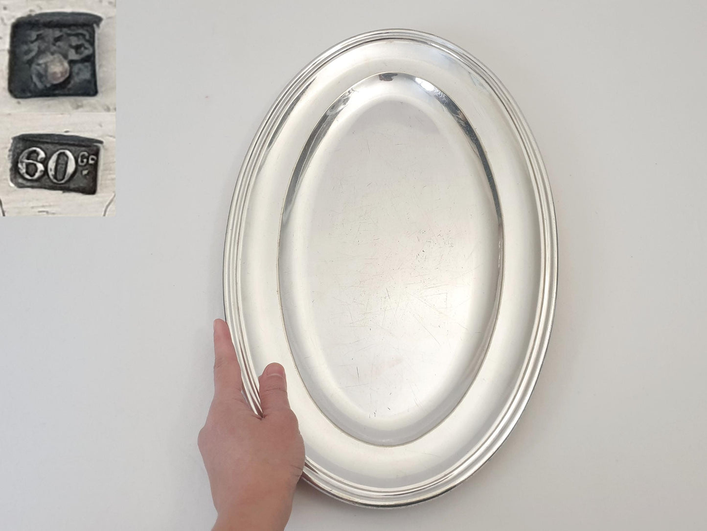 French Silver Plated Large Oval Serving Tray – Large Oval Silver Plated Tray