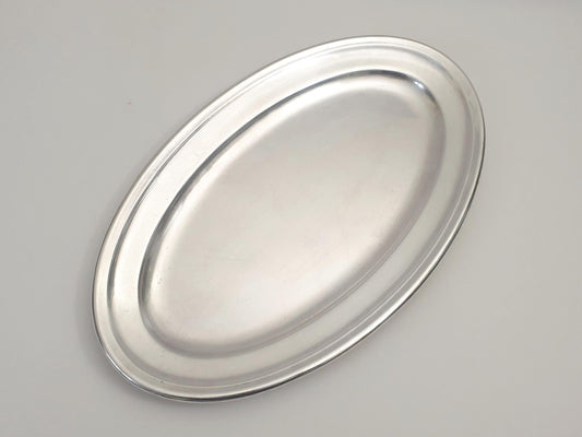 French Large Silver Plated Oval Serving Tray by Félix Frères, Toulouse – Large Vintage Oval Silver Plated Platter