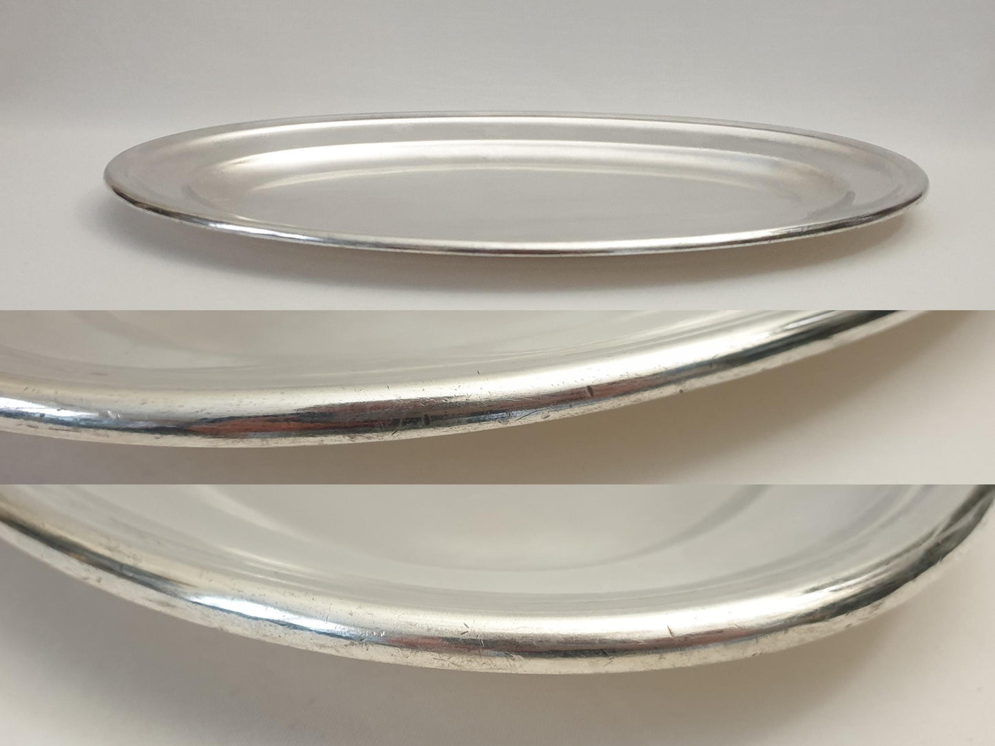 French Large Silver Plated Oval Serving Tray by Félix Frères, Toulouse – Large Vintage Oval Silver Plated Platter