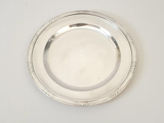 French Ercuis Silver-Plated Round Serving Tray – French Vintage Circular Platter