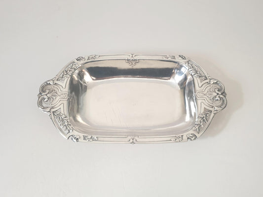 Christofle Gallia Art Nouveau Silver Plated Bread Basket – French Antique Centerpiece Tray