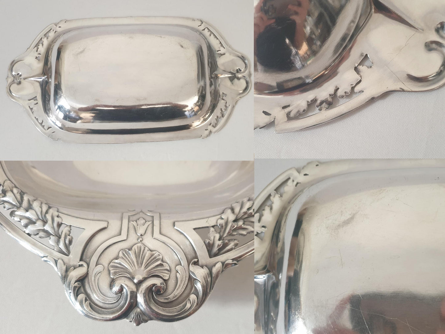 Christofle Gallia Art Nouveau Silver Plated Bread Basket – French Antique Centerpiece Tray
