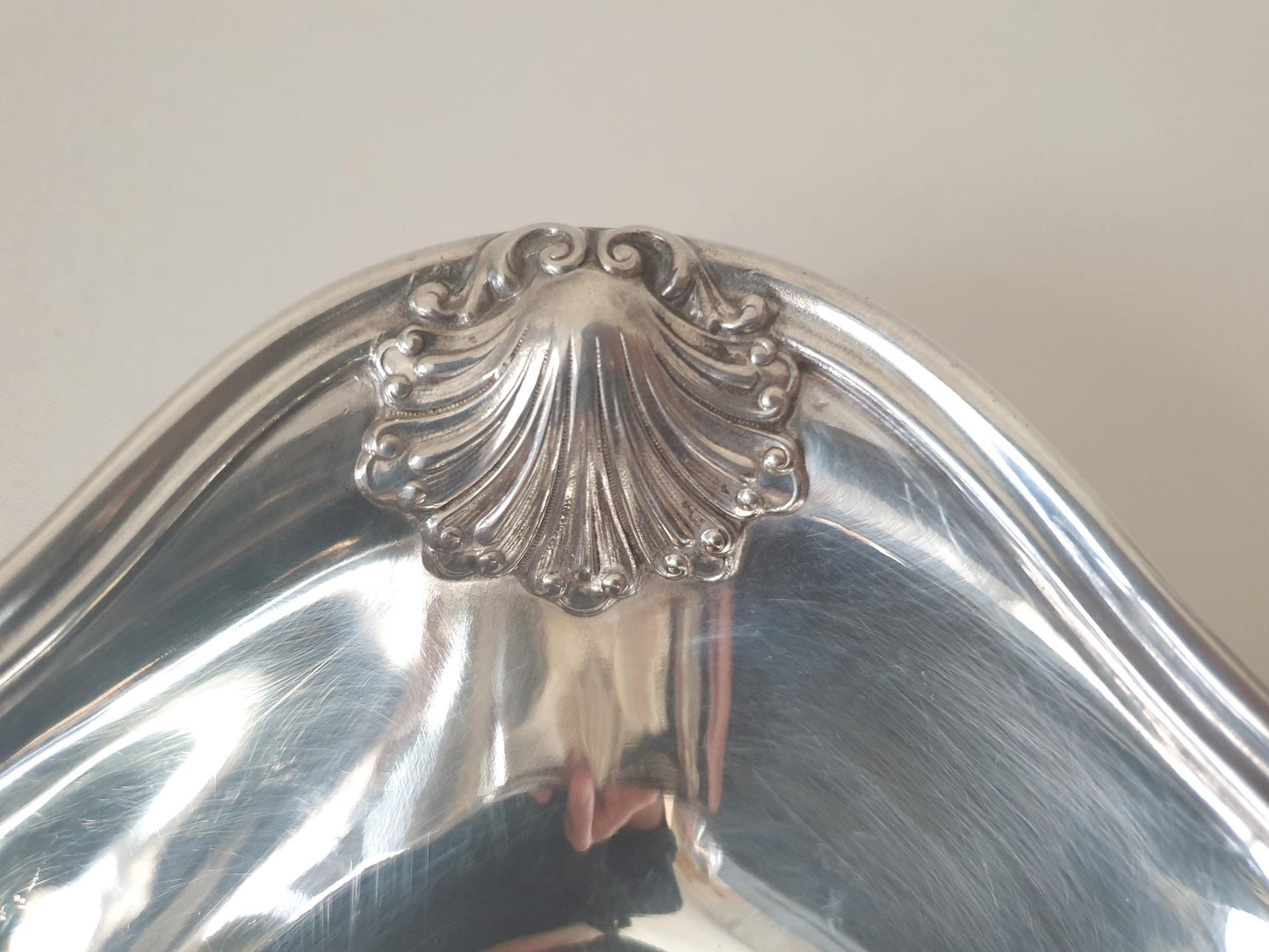 Vintage French Silver Plated Bread Basket – Shell Motif Oval Centerpiece Tray