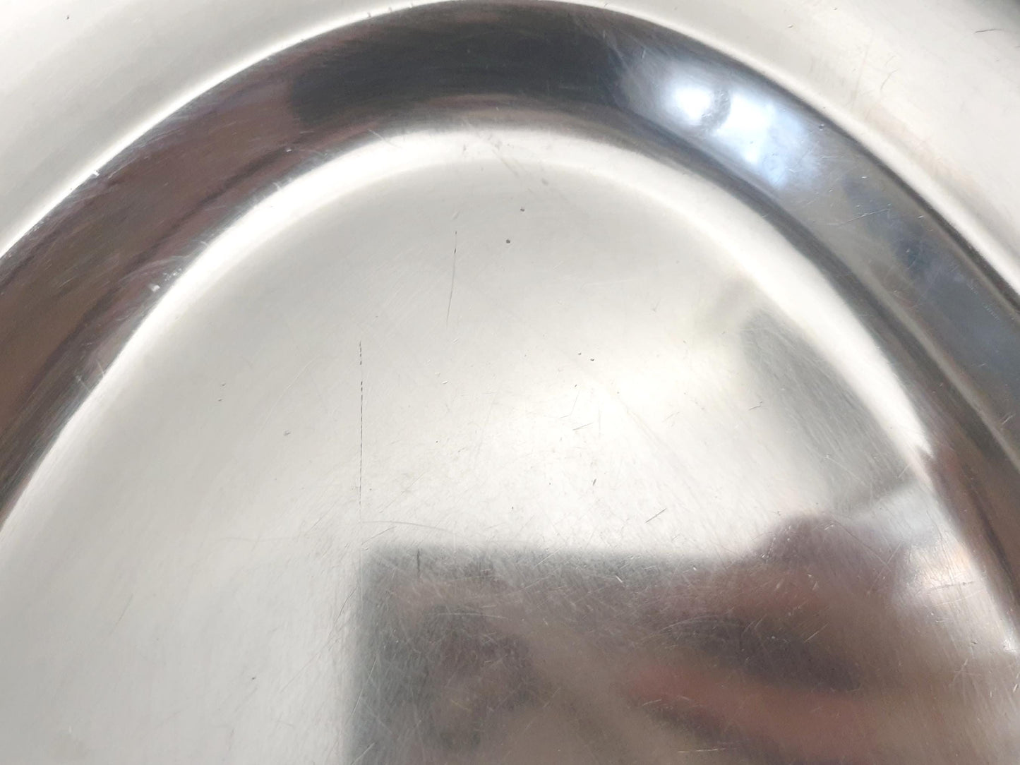 French Large Silver Plated Oval Serving – Large Vintage Oval Silver Plated Platter in Minimalist Style