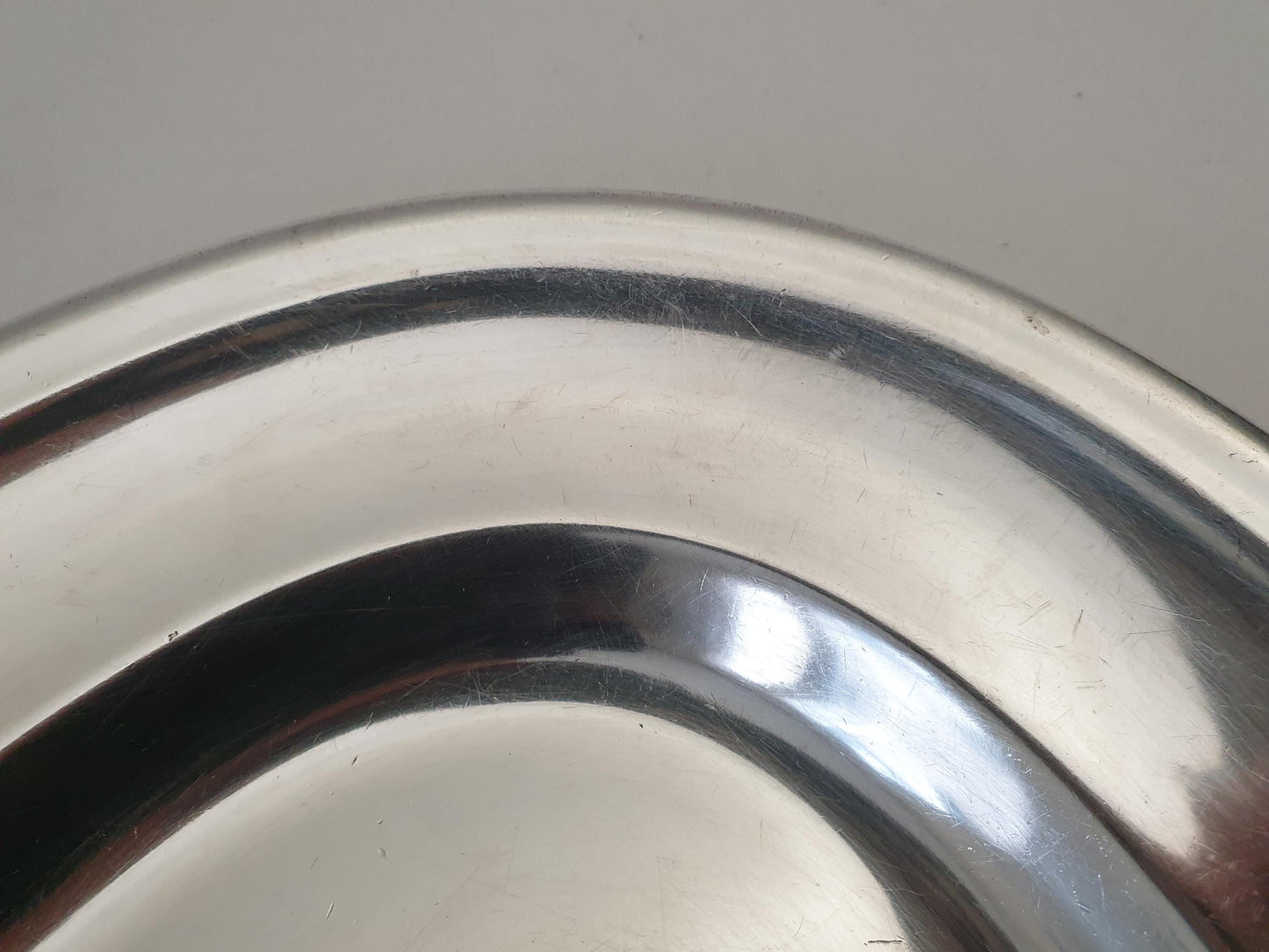 French Large Silver Plated Oval Serving – Large Vintage Oval Silver Plated Platter in Minimalist Style