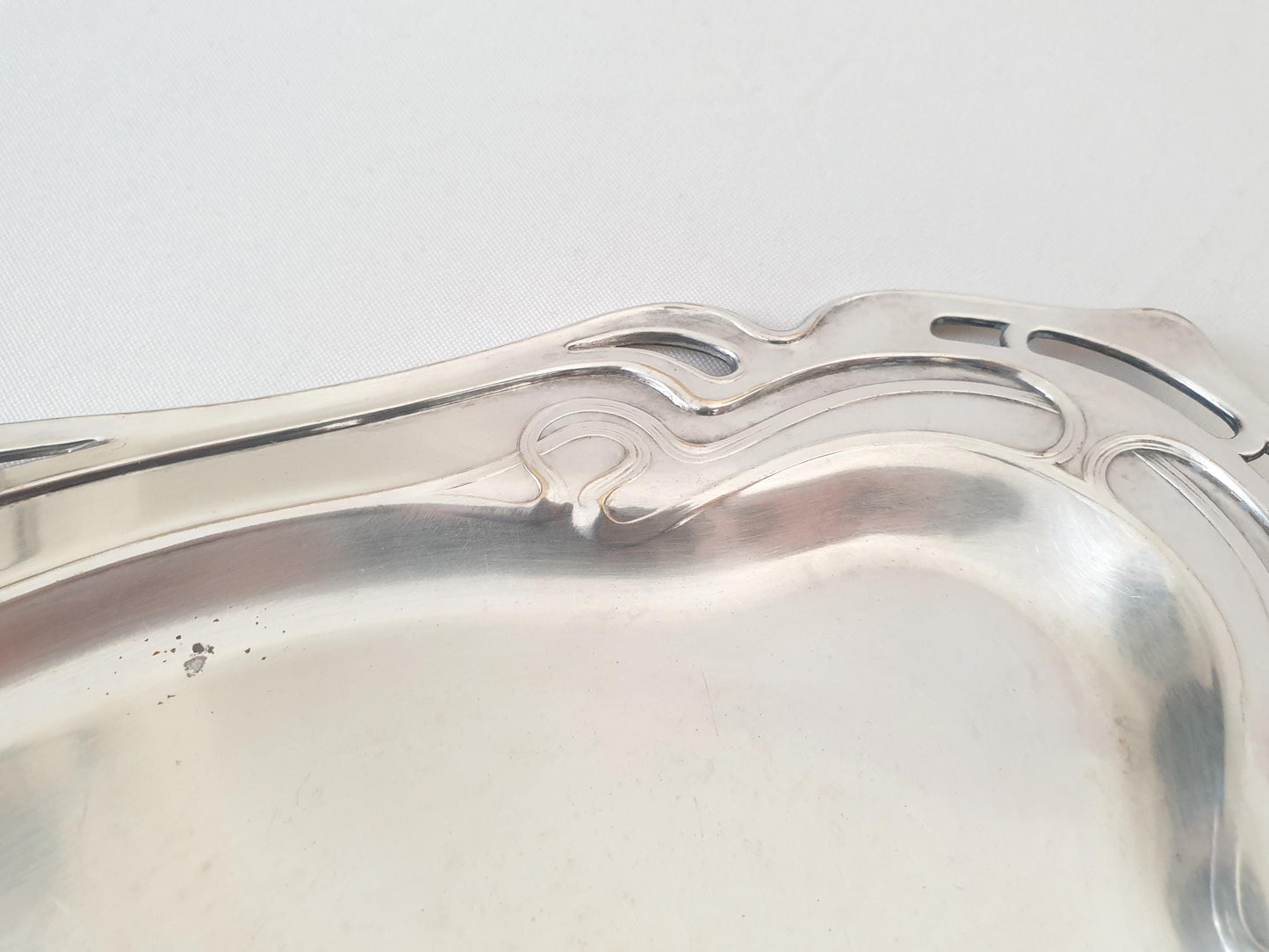 Rare WMF Art Nouveau Silver Plated Footed Serving Tray – Silver Plated German Centerpiece Platter on Four Feet