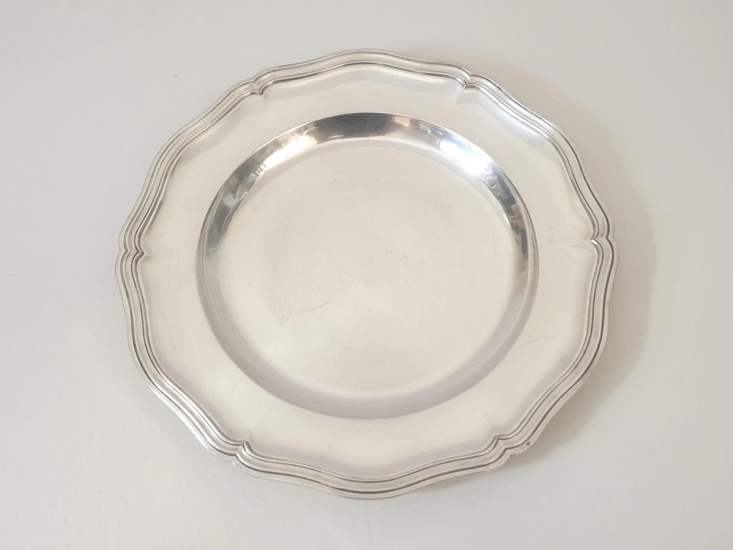 Christofle Silver-Plated Round Serving Tray – French Vintage Circular Platter