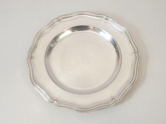 Christofle Silver-Plated Round Serving Tray – French Vintage Circular Platter