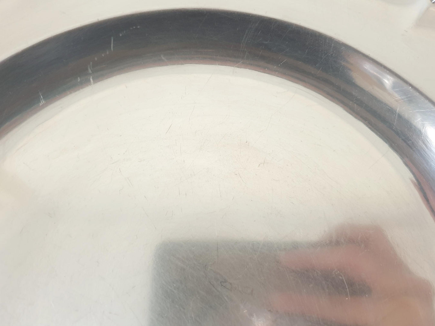 Christofle Silver-Plated Round Serving Tray – French Vintage Circular Platter