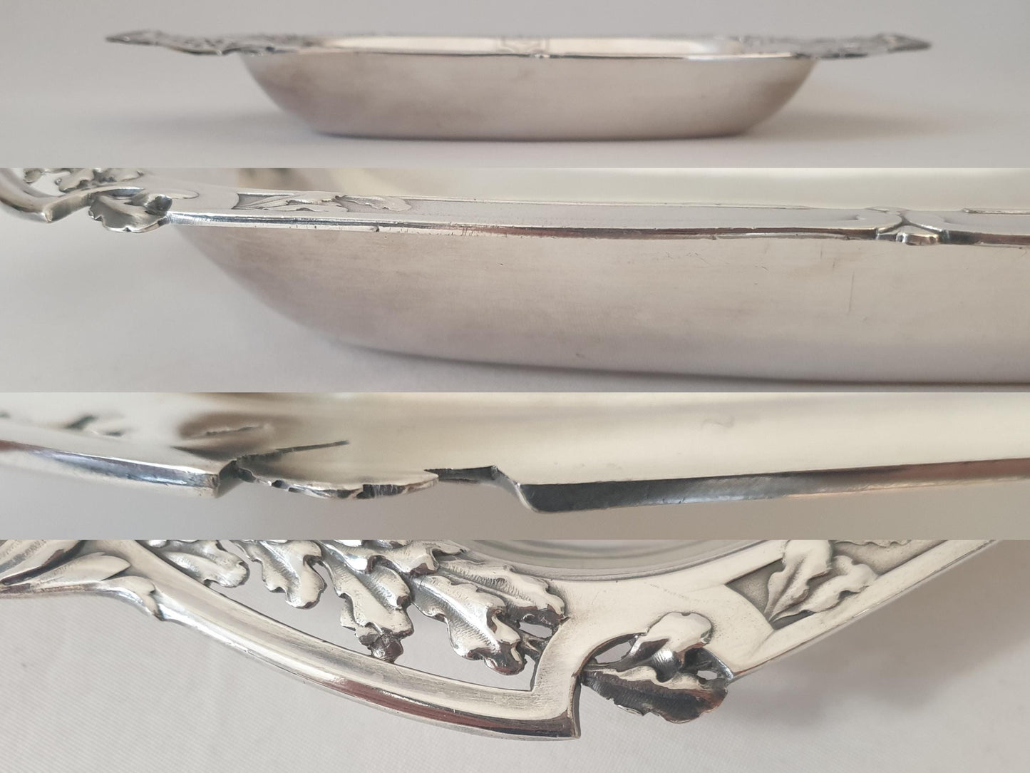 Christofle Gallia Art Nouveau Silver Plated Bread Basket – French Antique Centerpiece Tray