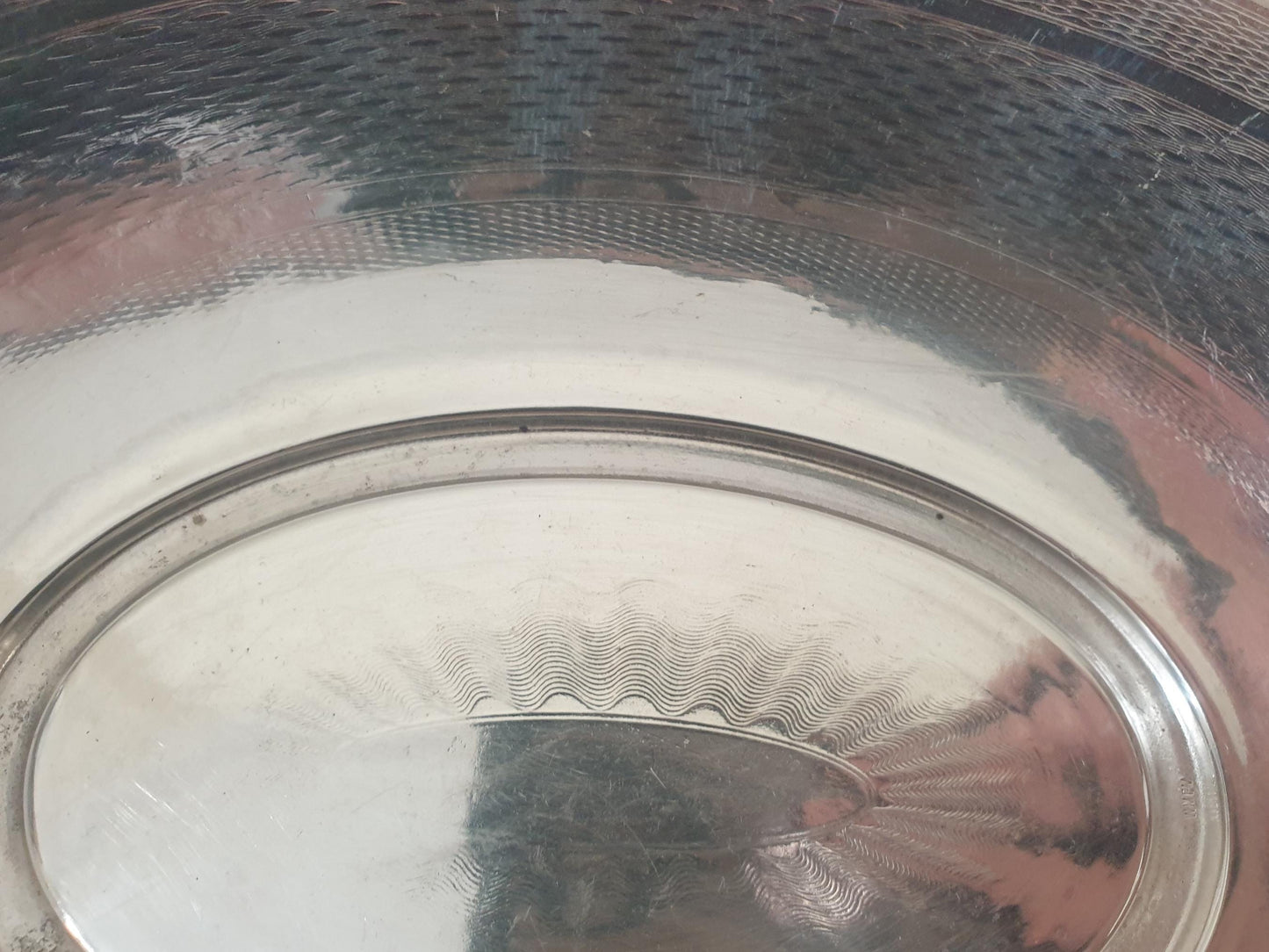 Antique WMF Silver Plated Oval Serving Platter or Bread Basket with with Handles